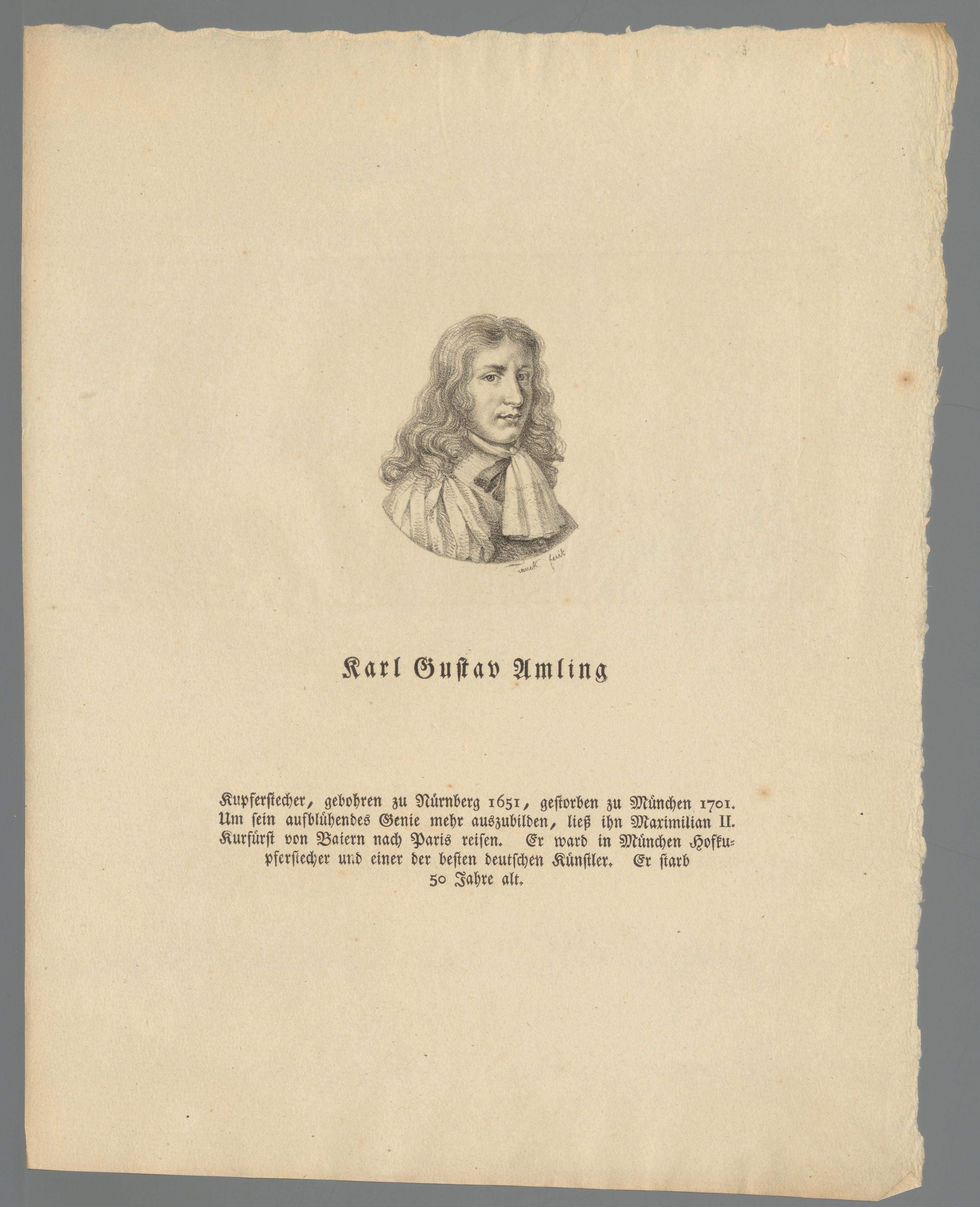 Portret van Karl Gustav Amling