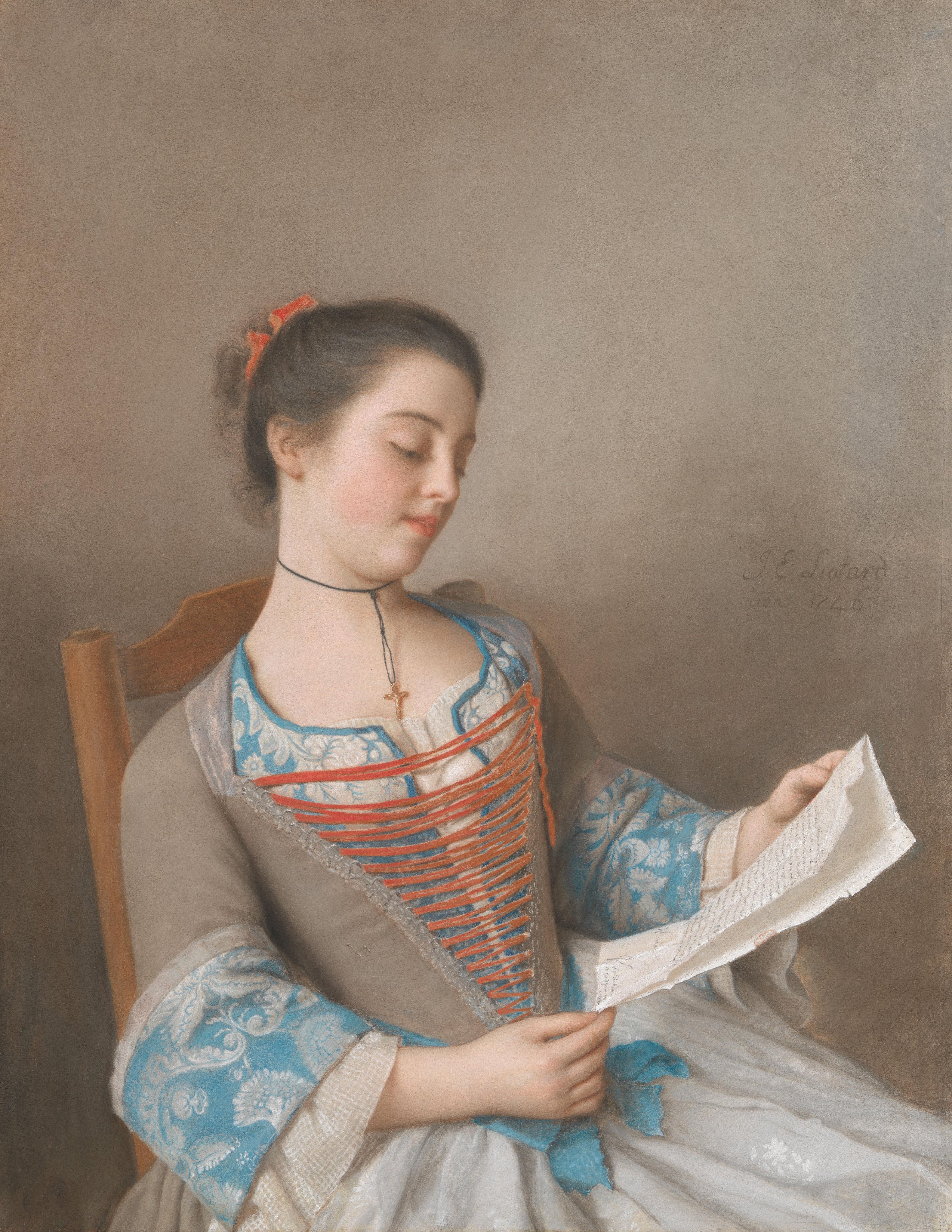 Marianne Lavergne, nicht van de kunstenaar, bekend als ‘La Liseuse’