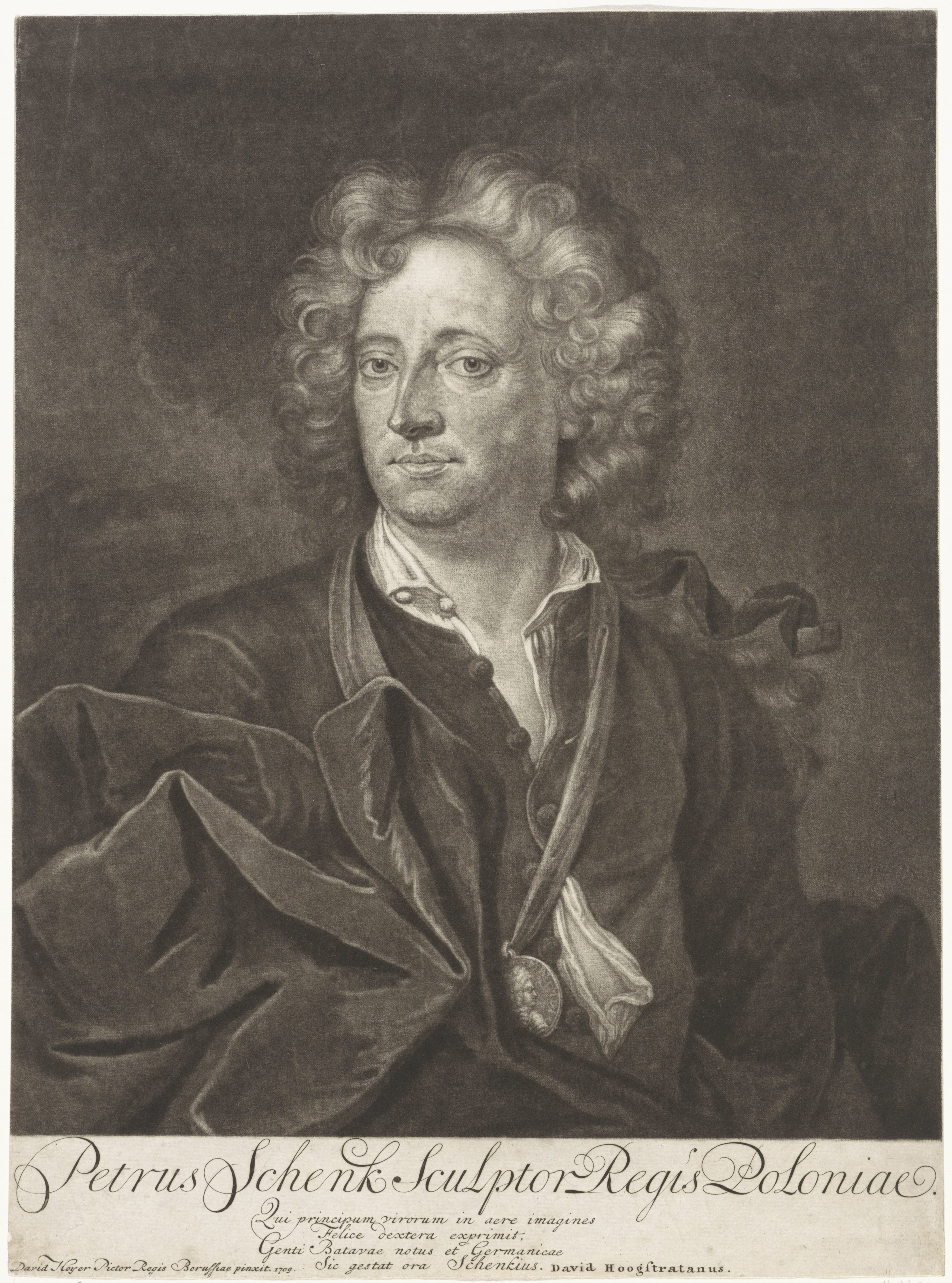 Zelfportret van Pieter Schenk