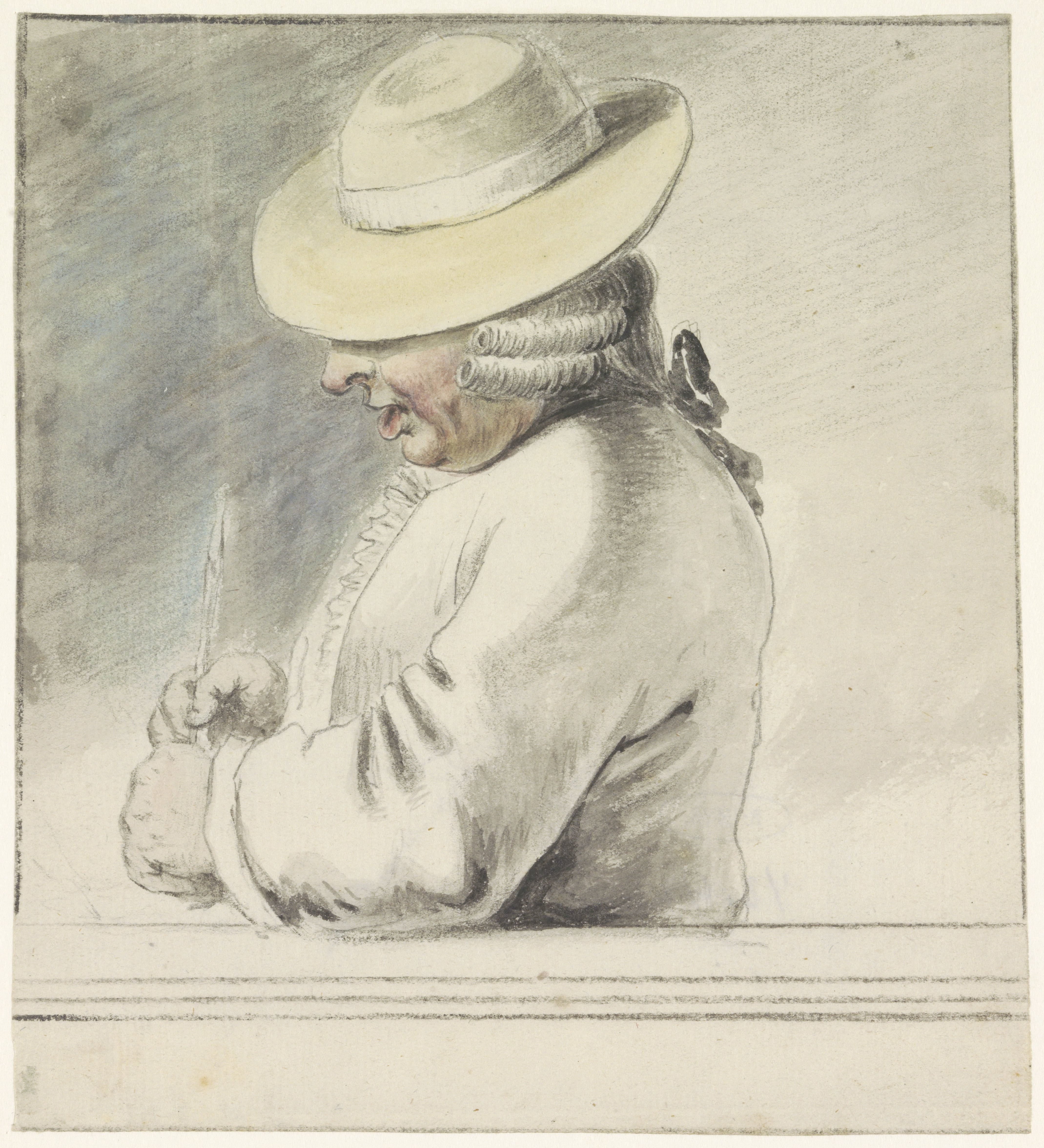 Portret van Johann Goll van Franckenstein, met hoed, naar links