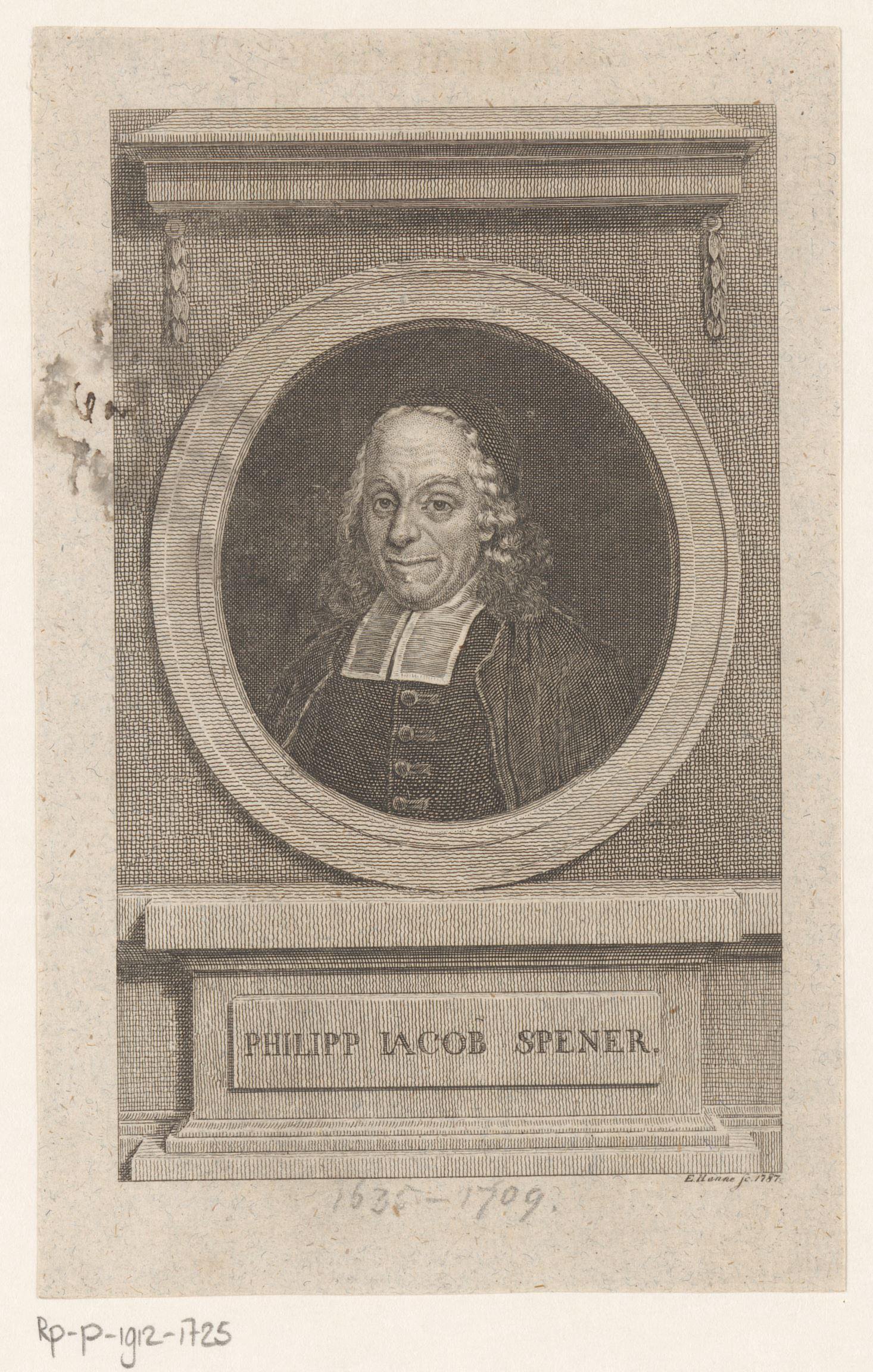 Portret van Philipp Jacob Spener