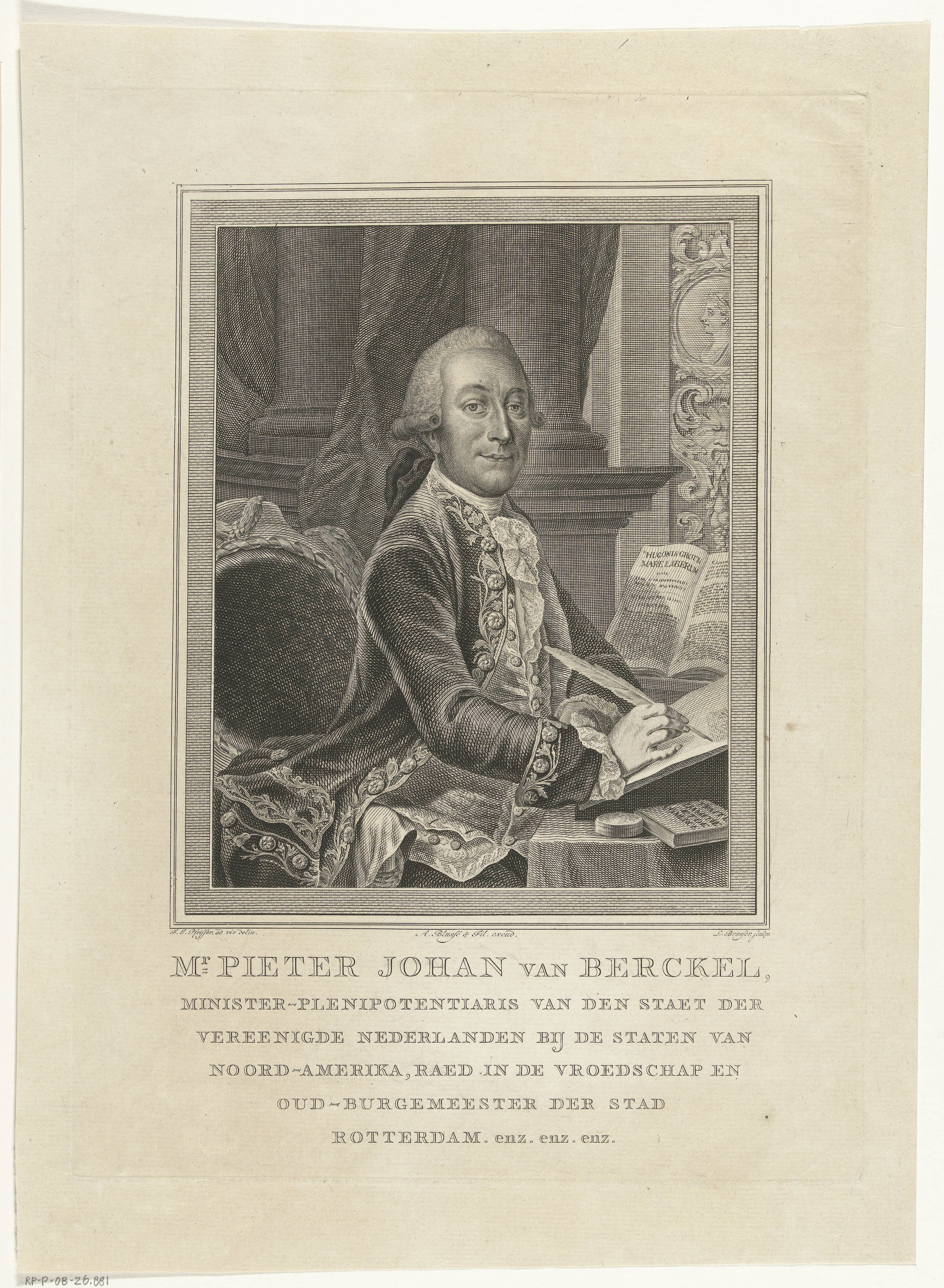Portret van ambassadeur Pieter Johan van Berckel