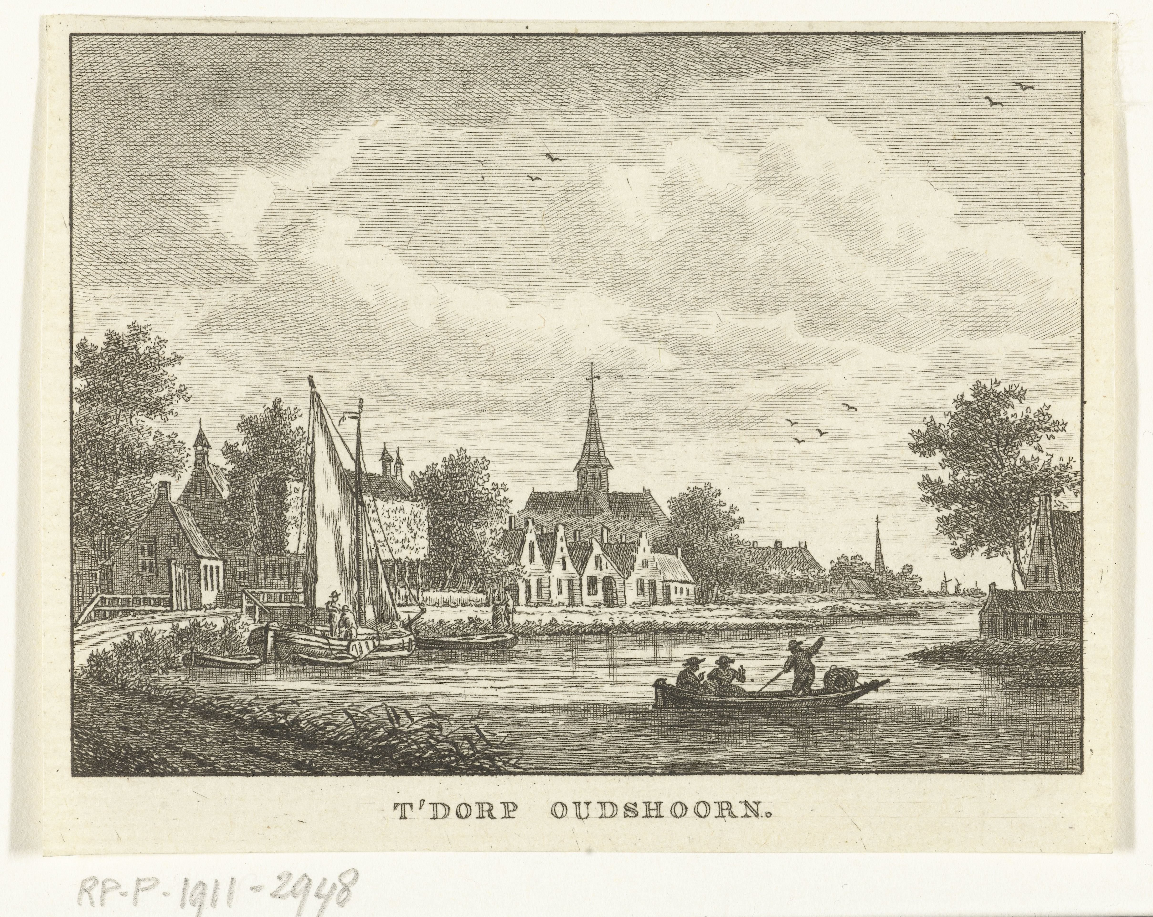 Gezicht op dorp Oudshoorn