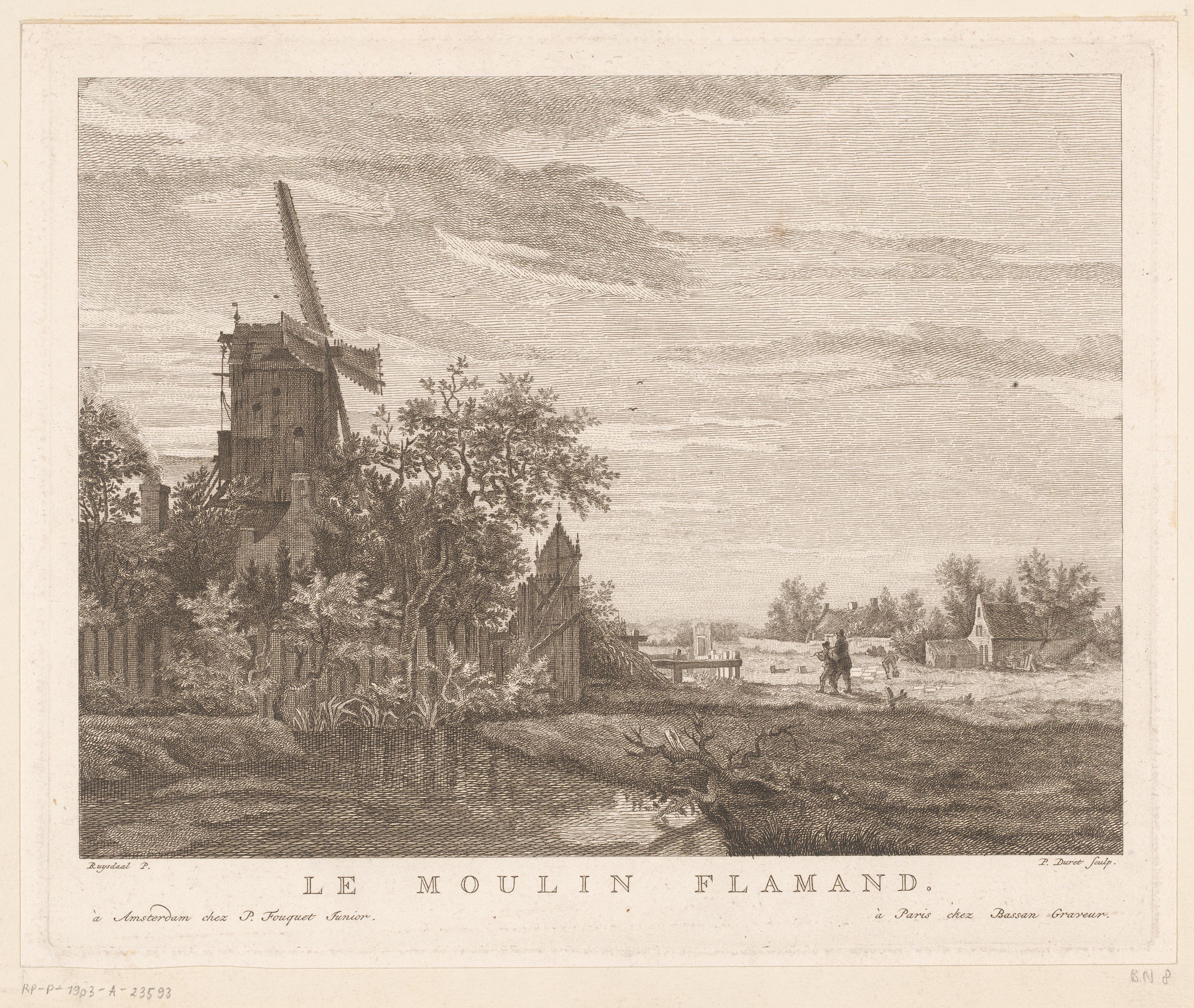 Landschap met windmolen