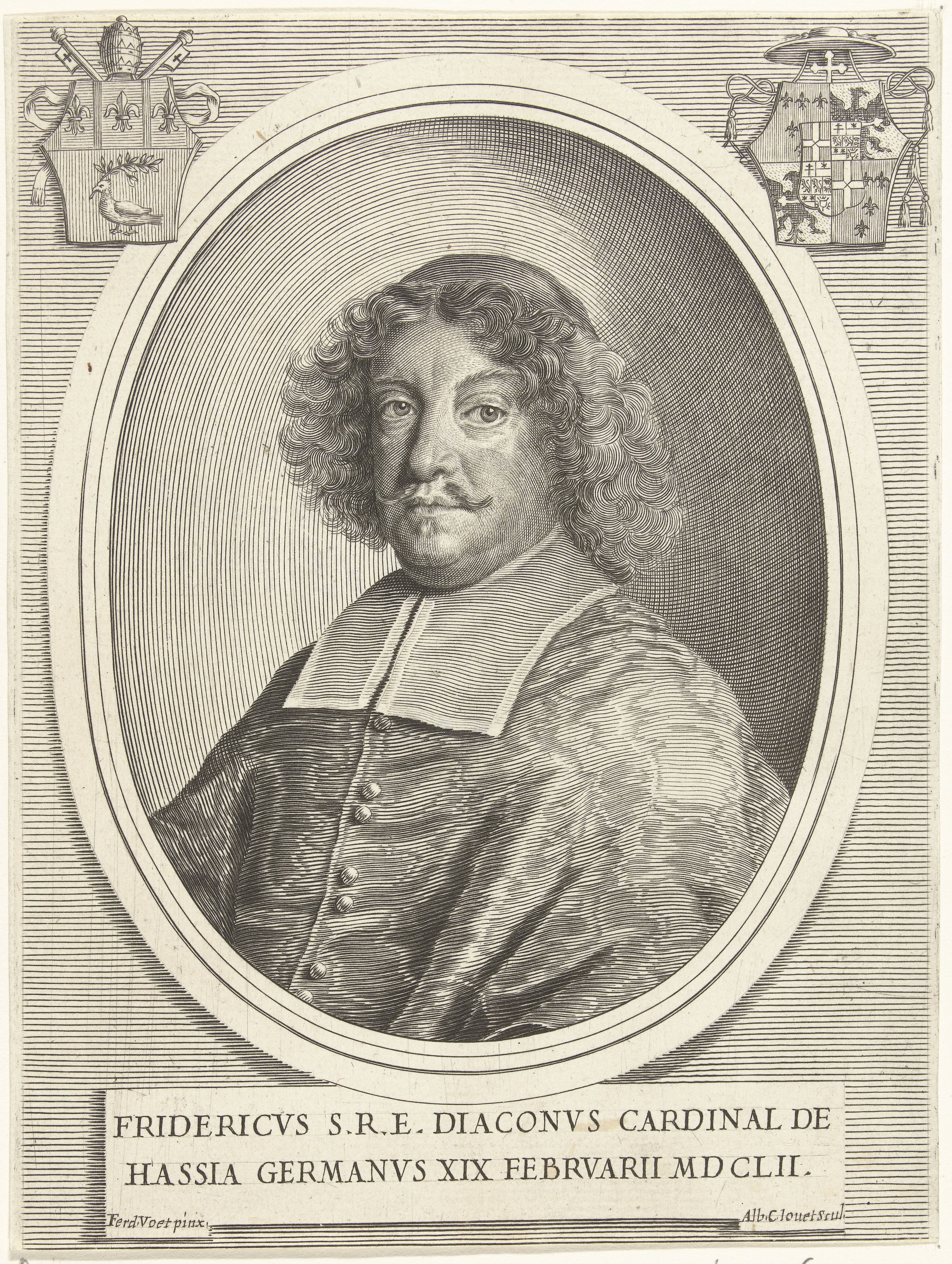 Portret van kardinaal Friedrich von Hessen-Darmstadt