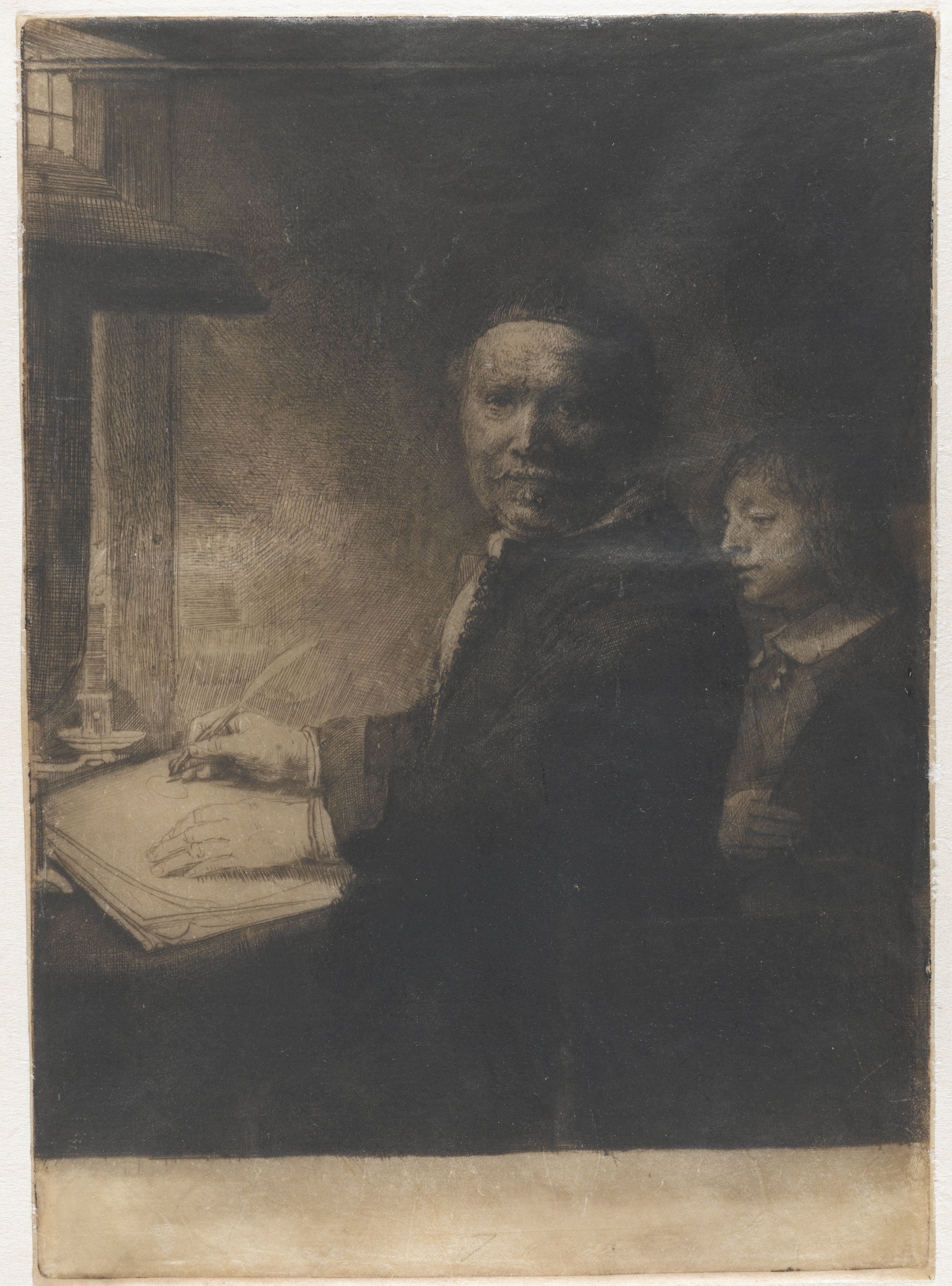 Lieven Willemsz. van Coppenol, writing master: the smaller plate