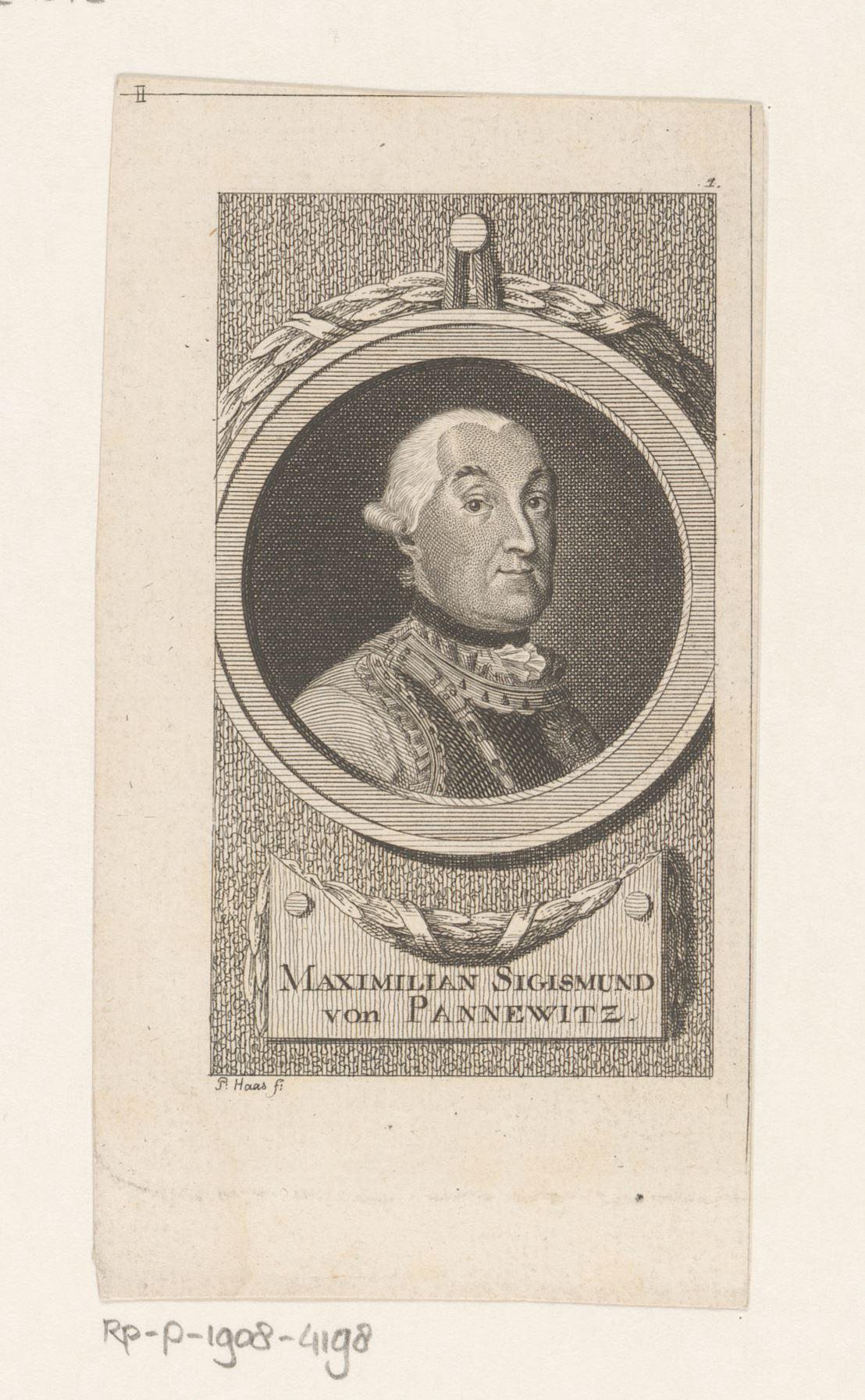 Portret van Maximilian Siegmund von Pannwitz