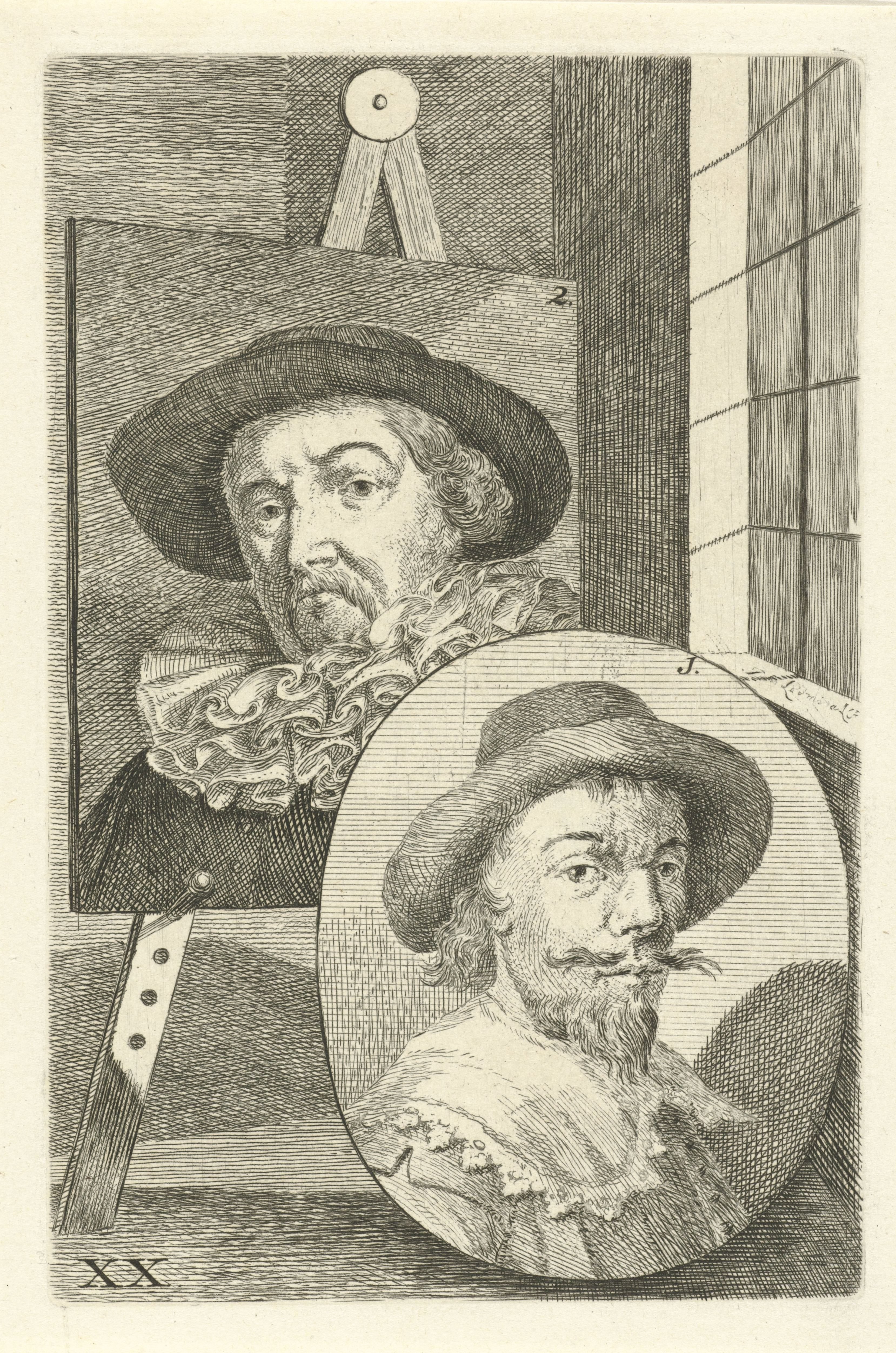 Portretten van David Vinckboons en Jacob van Mosscher