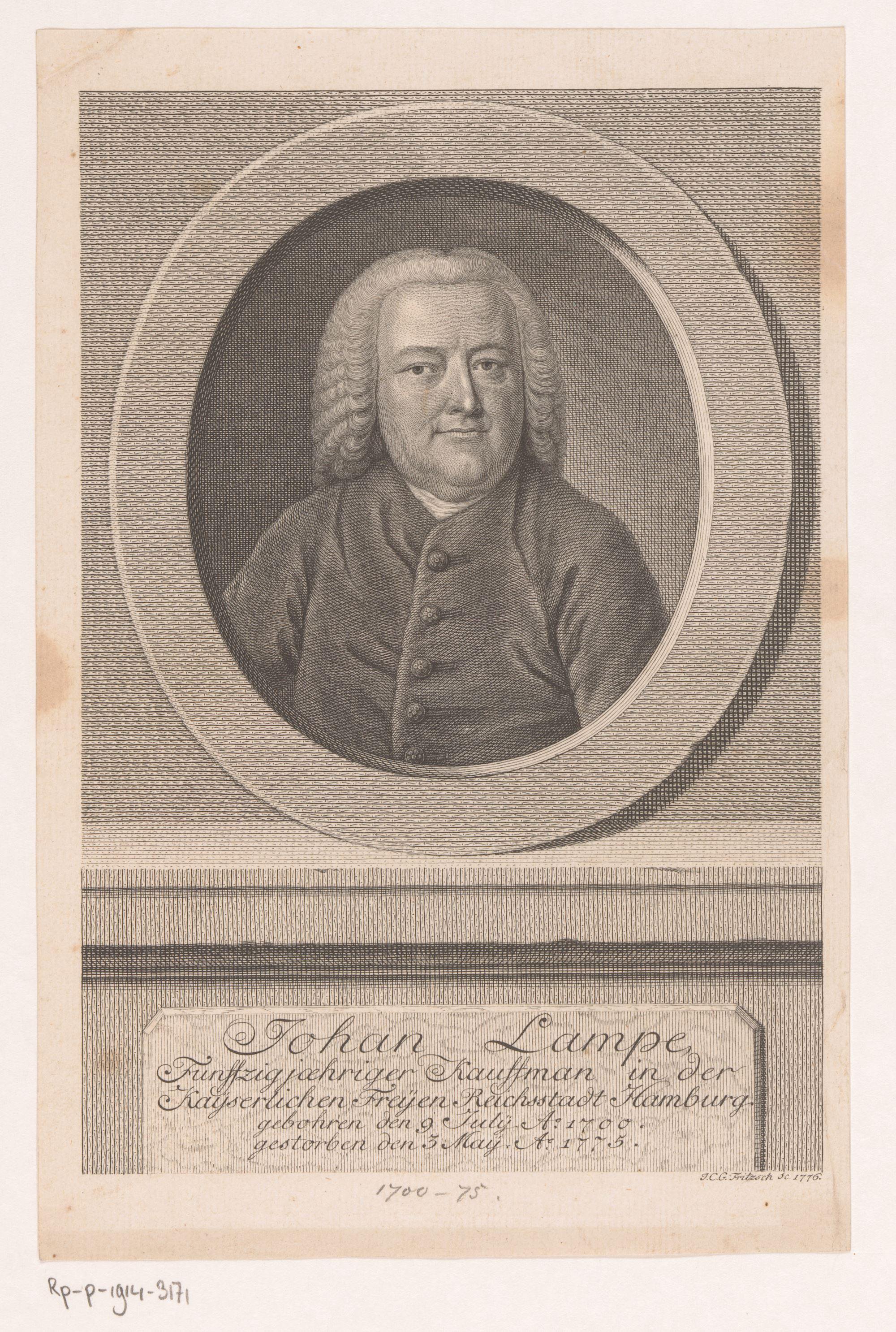 Portret van Johan Lampe