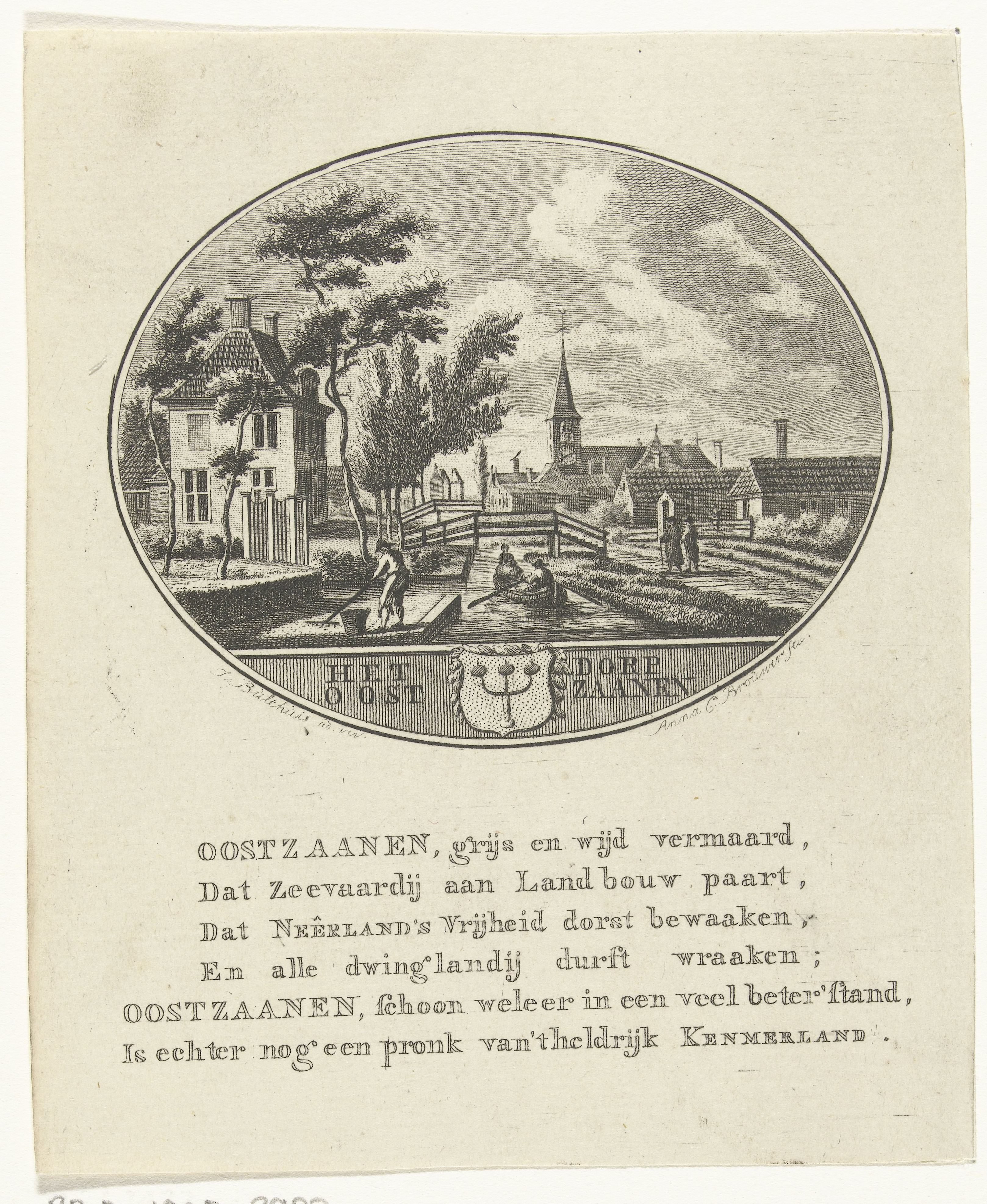 Gezicht op het dorp Oostzaan