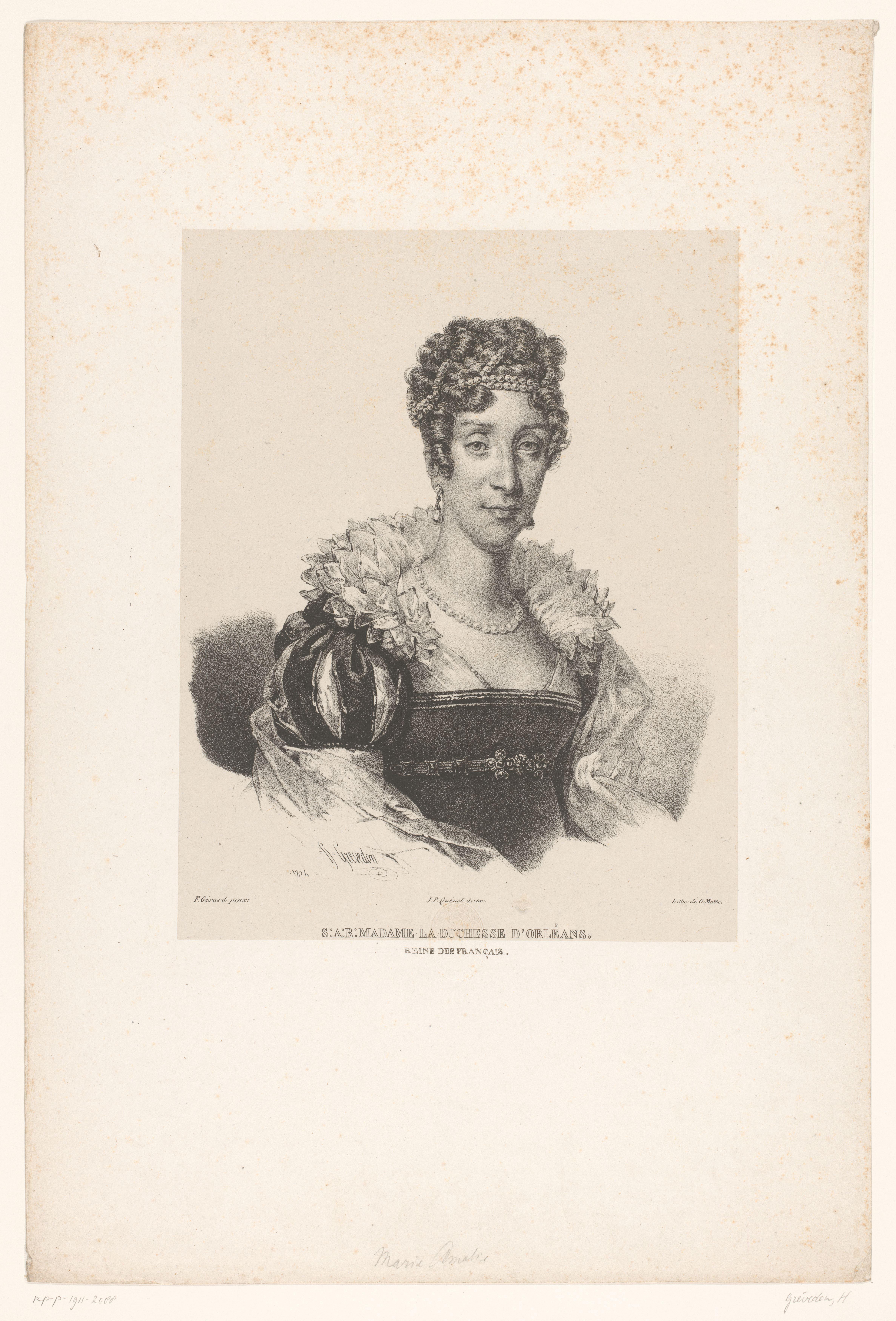 Portret van Maria Amalia van Bourbon-Sicilië