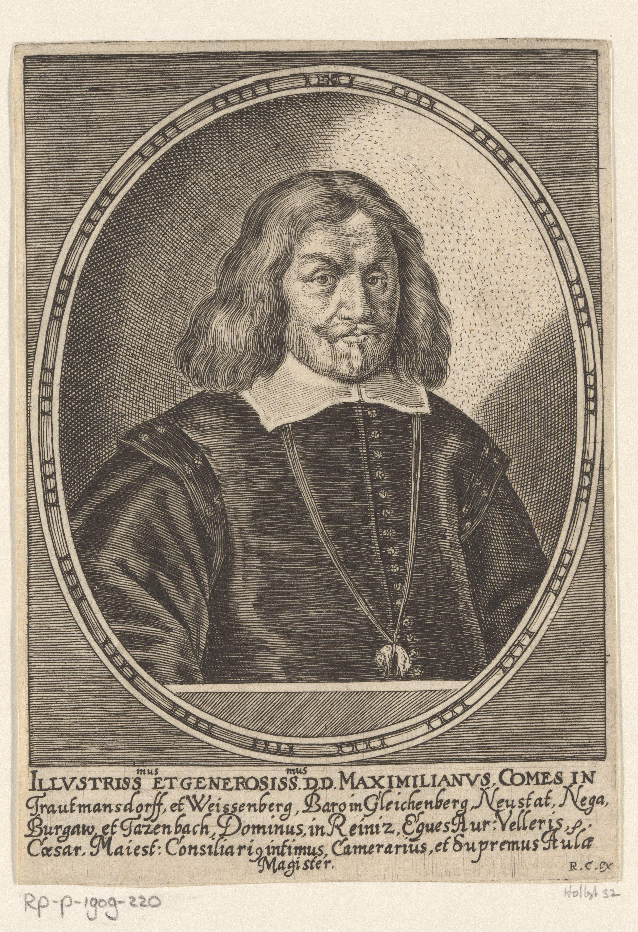 Portret van Maximilian von Trauttmansdorff