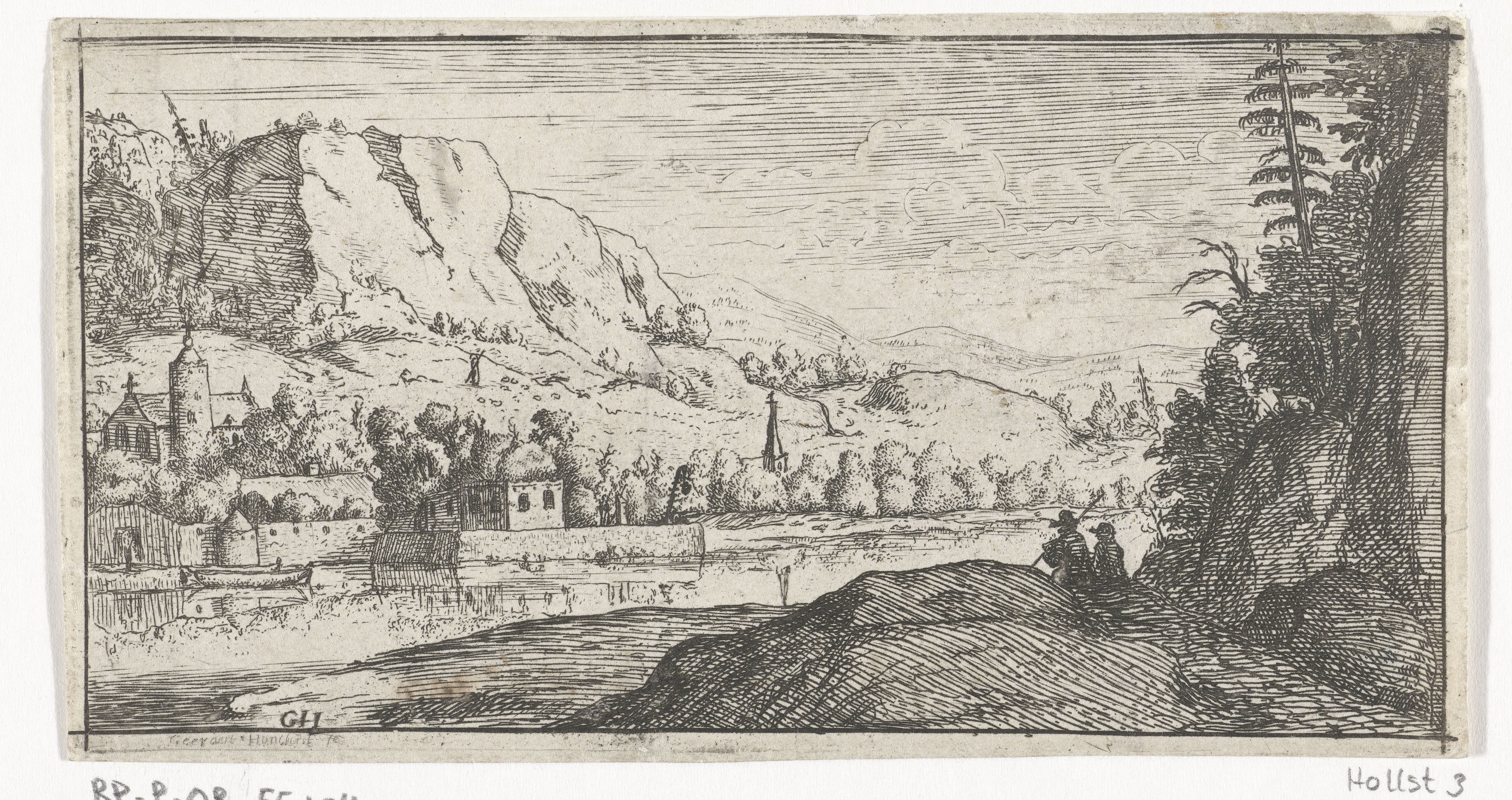 Rivier in een berglandschap