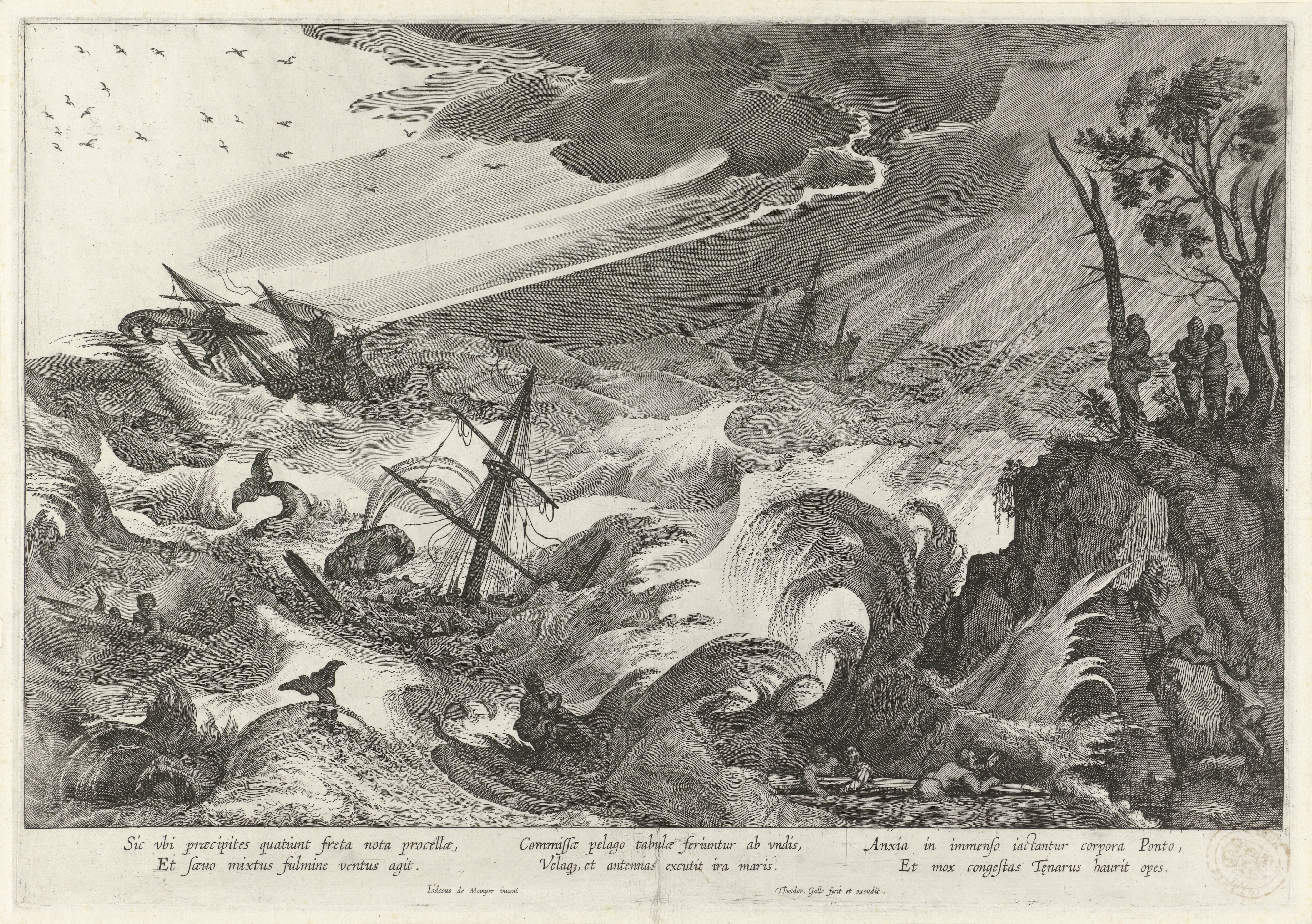 Herfst: storm op zee