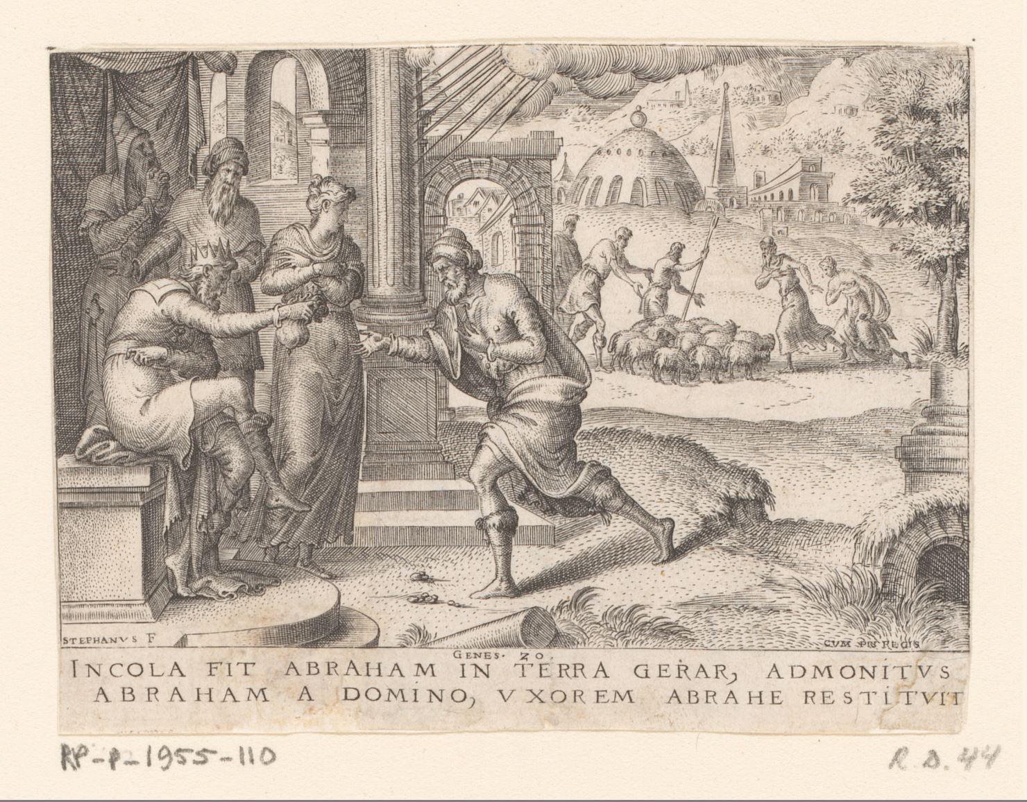 Abraham en Sara bij koning Abimelech