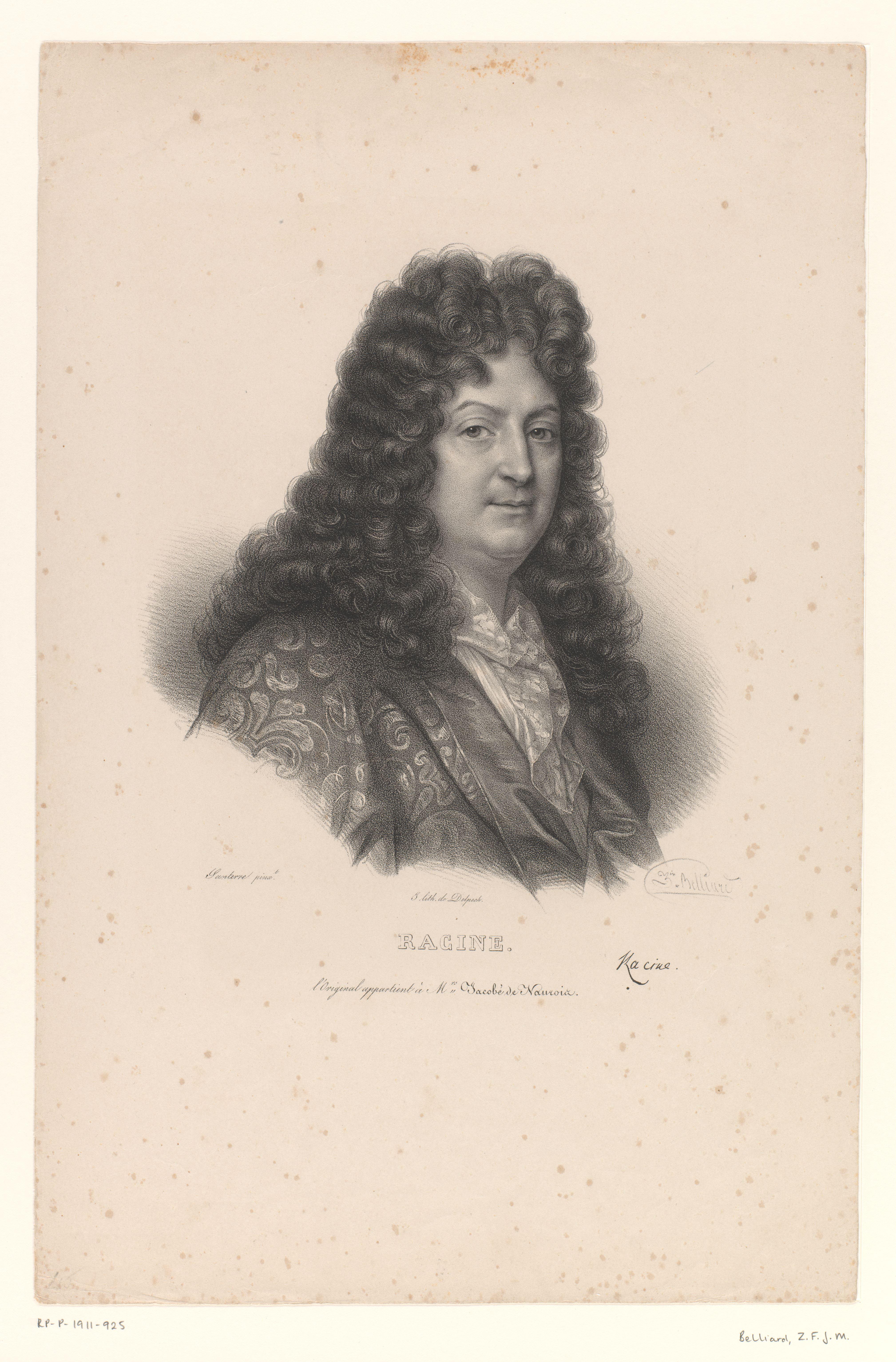 Portret van de toneelschrijver Jean Racine