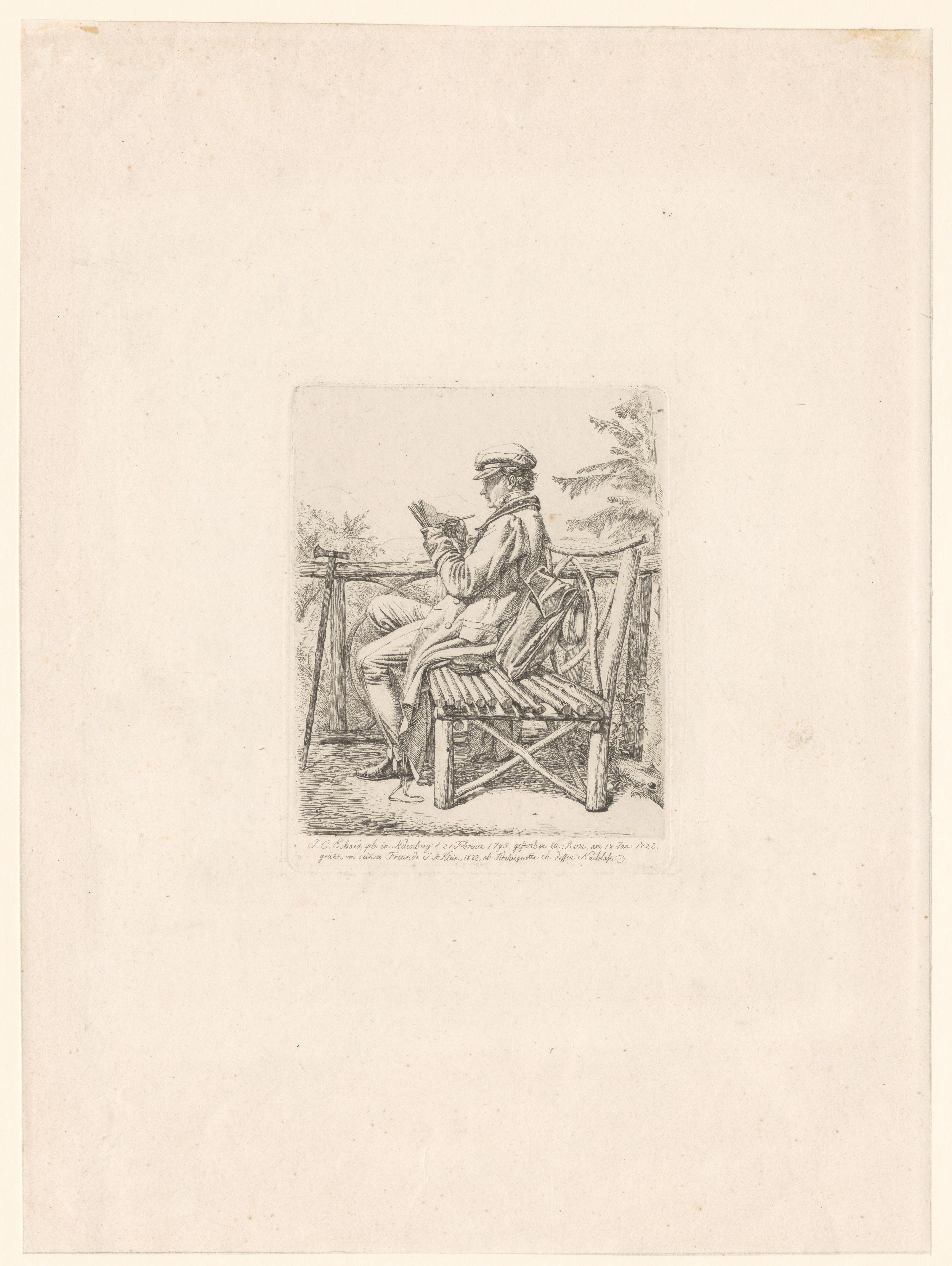 Portret van Johann Christoph Erhard