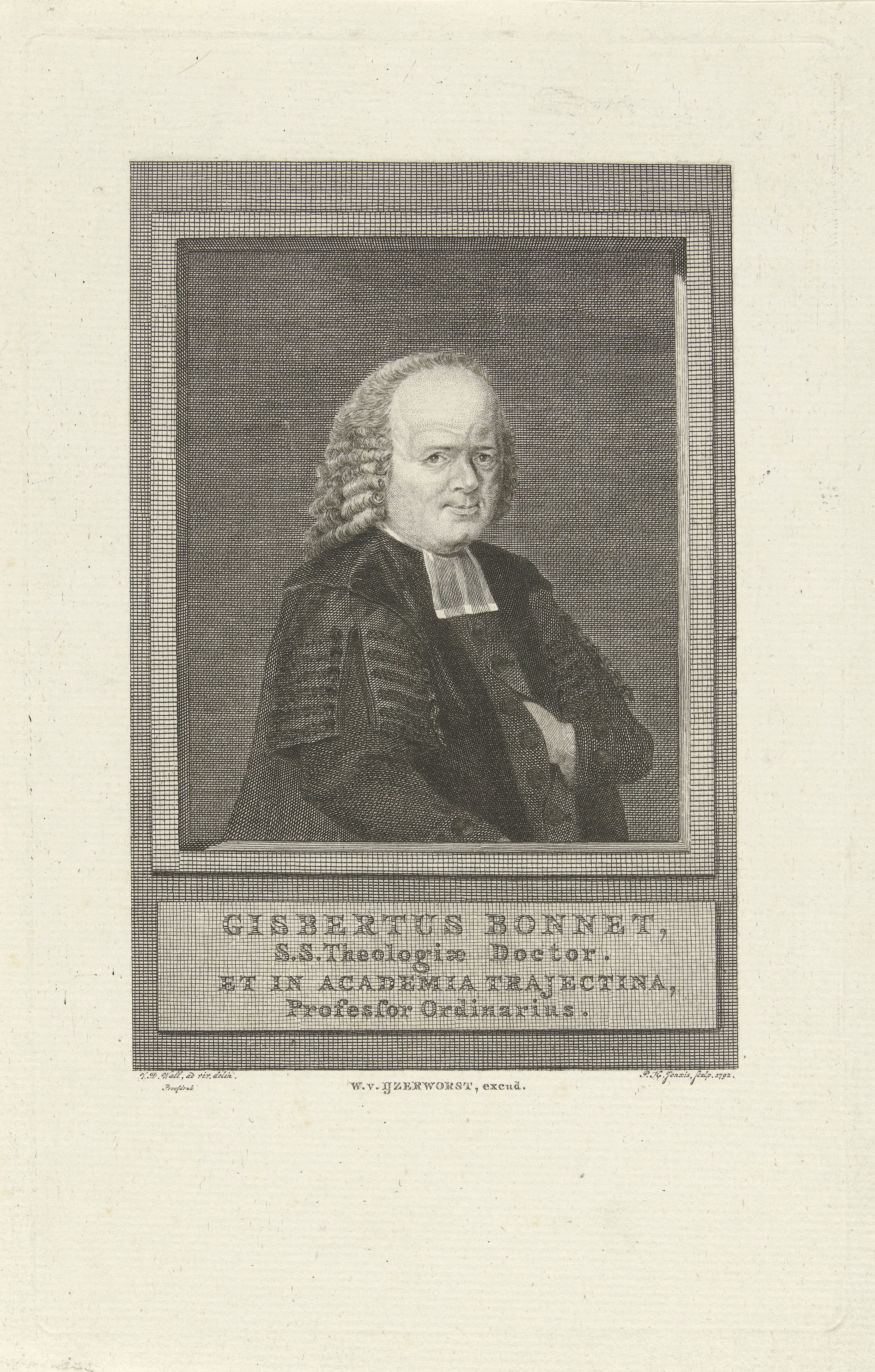Portret van Gisbertus Bonnet