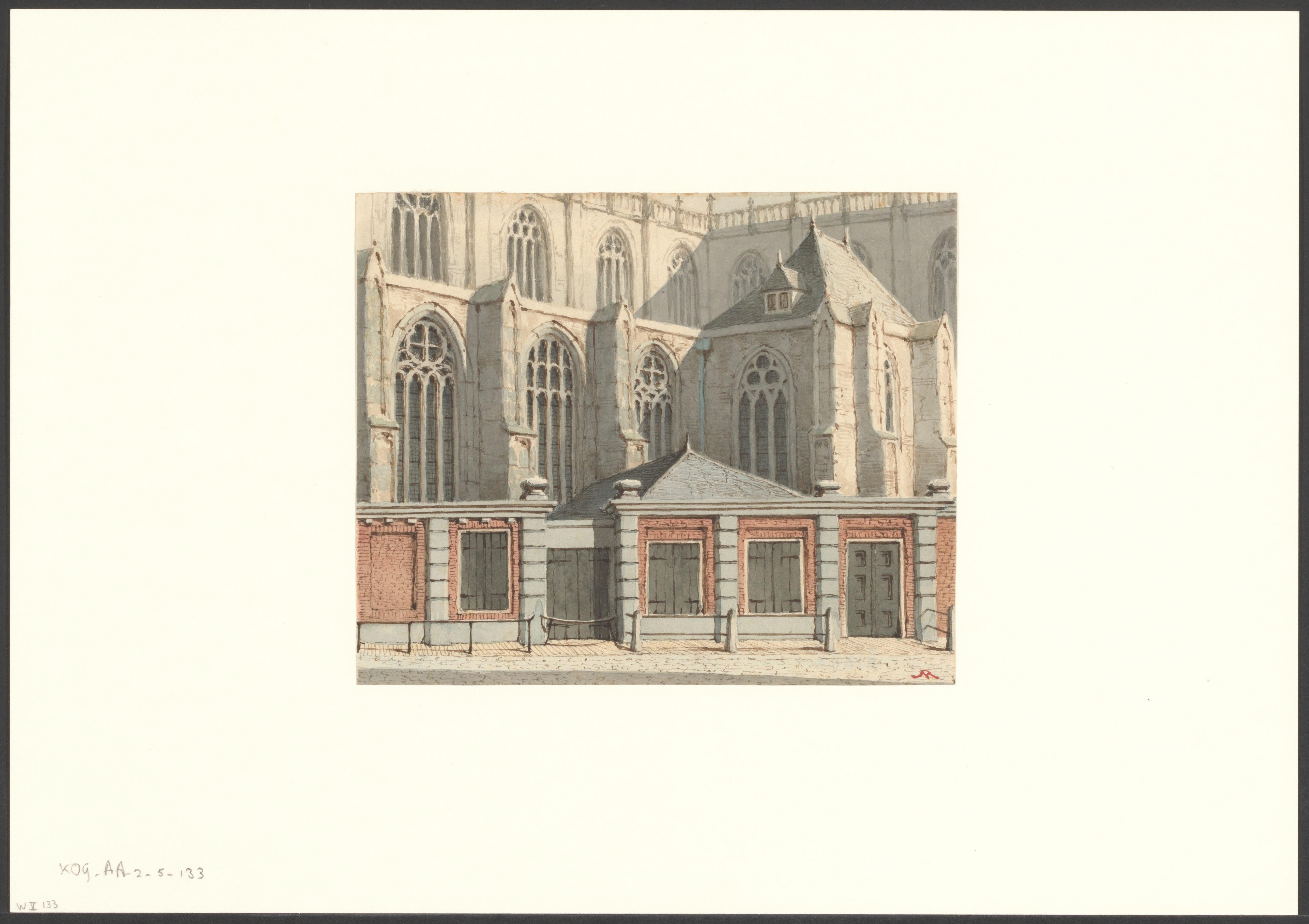 Zijaanzicht van de Nieuwe Kerk