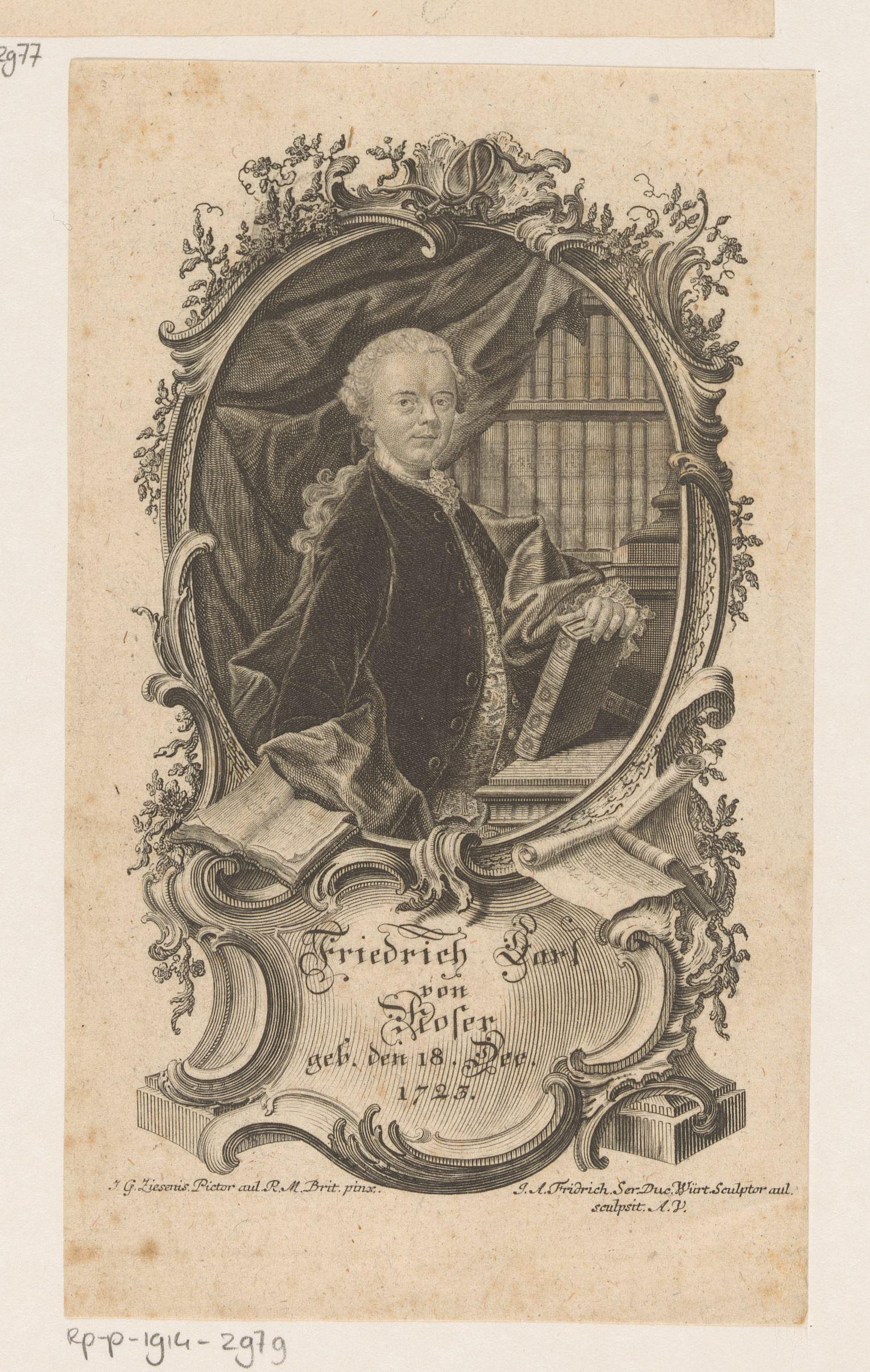 Portret van Friedrich Carl Freiherr von Moser