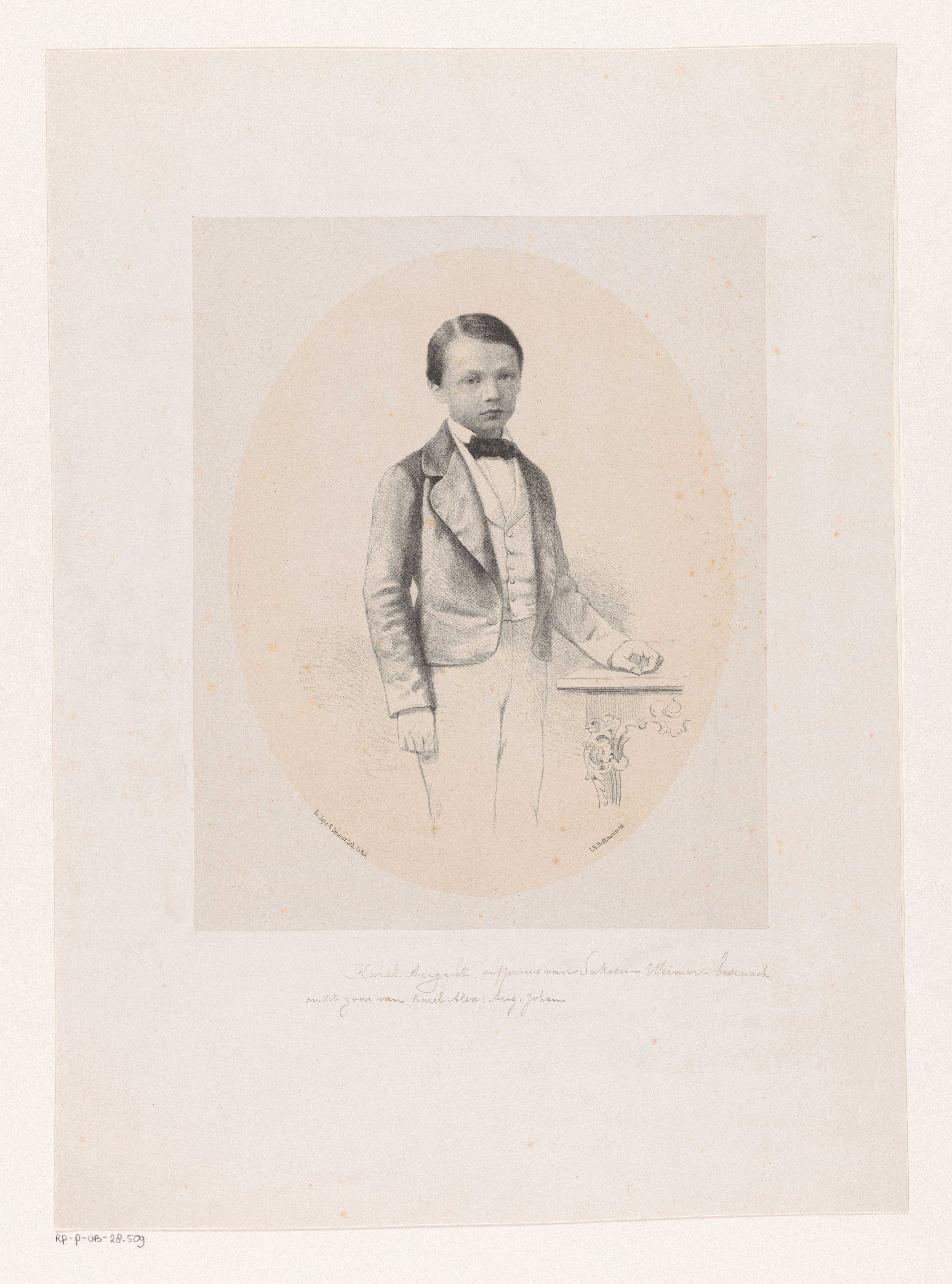 Portret van Karel August Willem Nicolaas van Saksen-Weimar-Eisenach