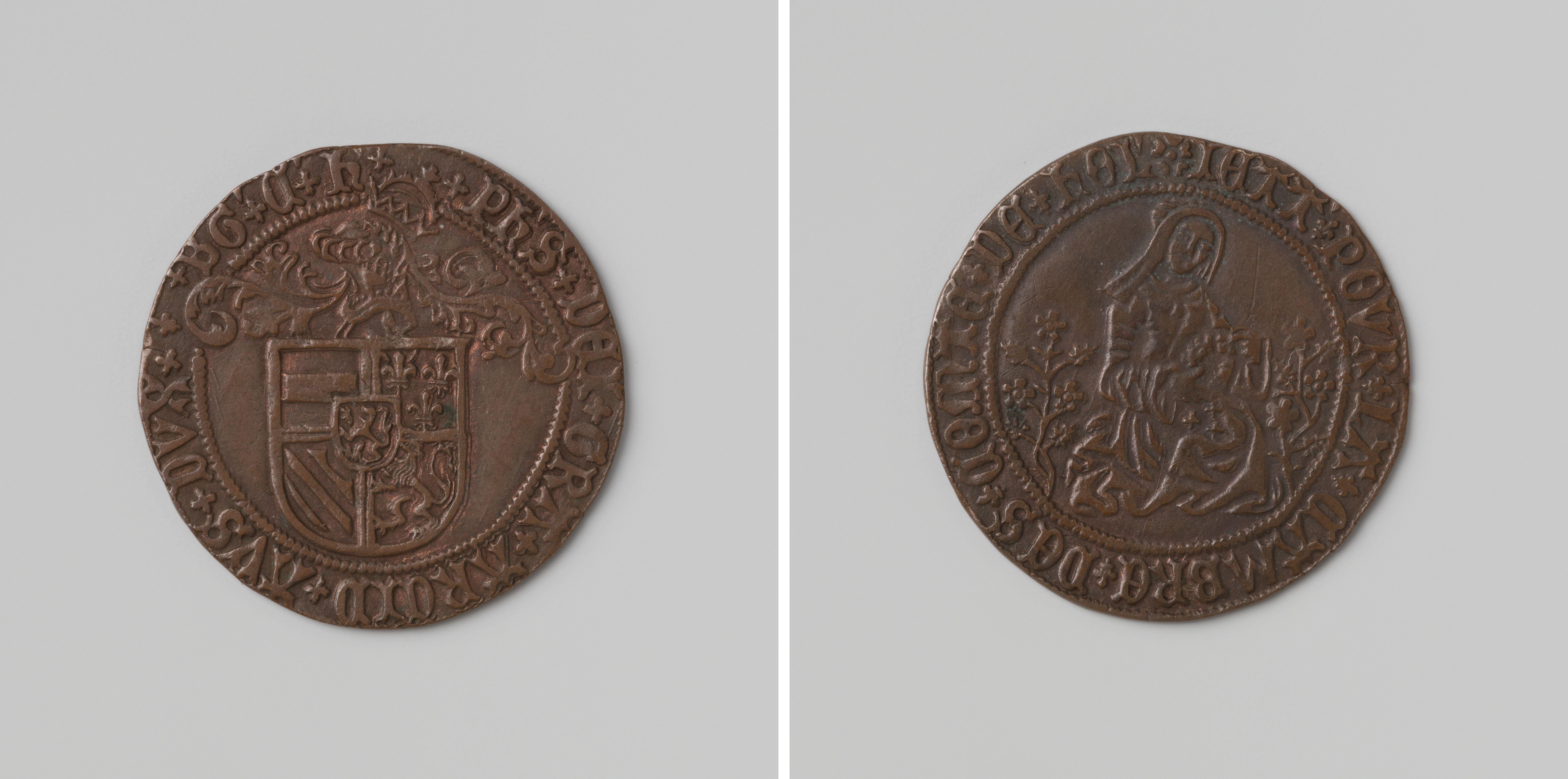 Philips de Schone, hertog van Bourgondië, ingehuldigd als graaf van Holland, rekenpenning van de rekenkamer van Holland