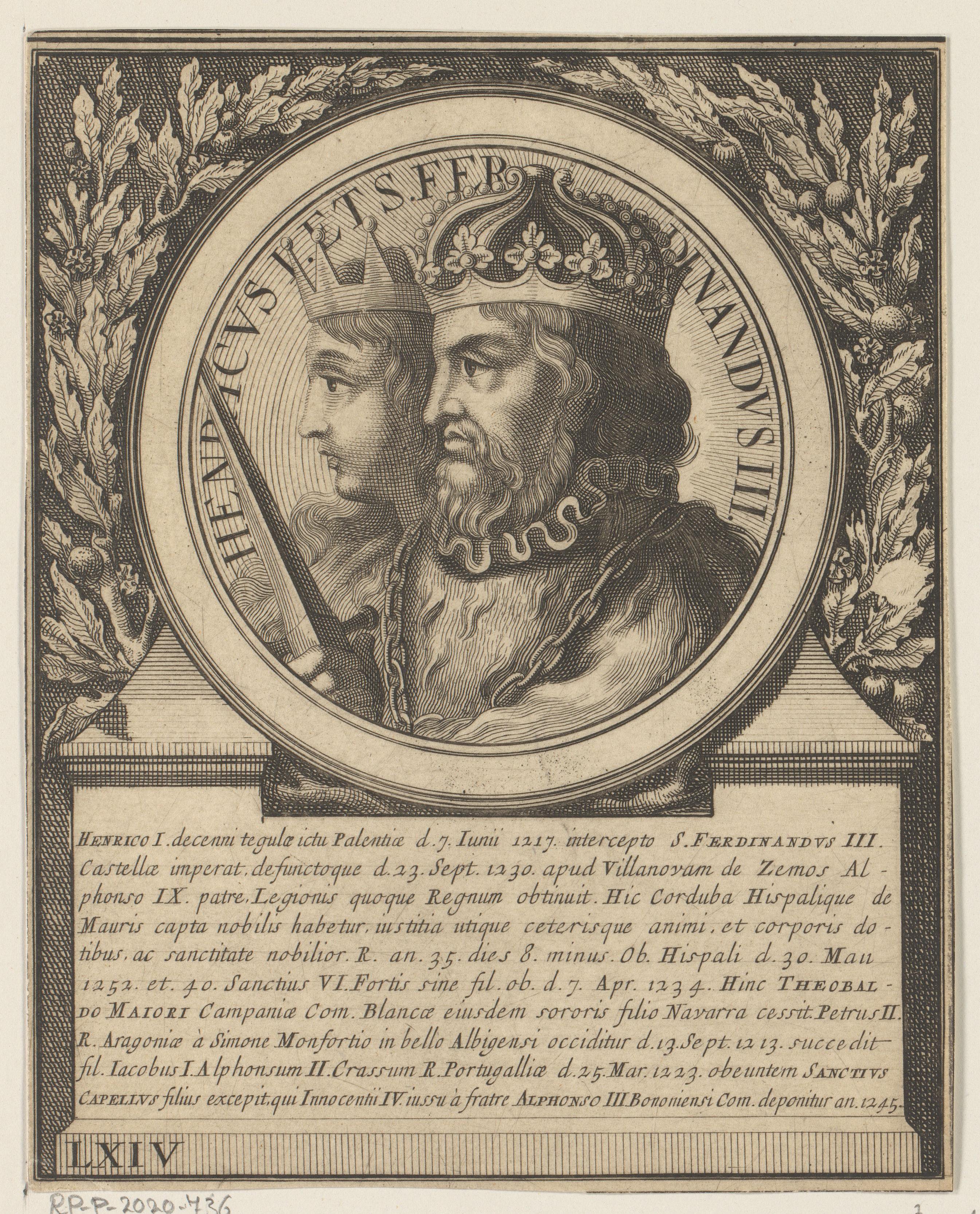 Portret van Hendrik I en Ferdinand III, koningen van Castilië