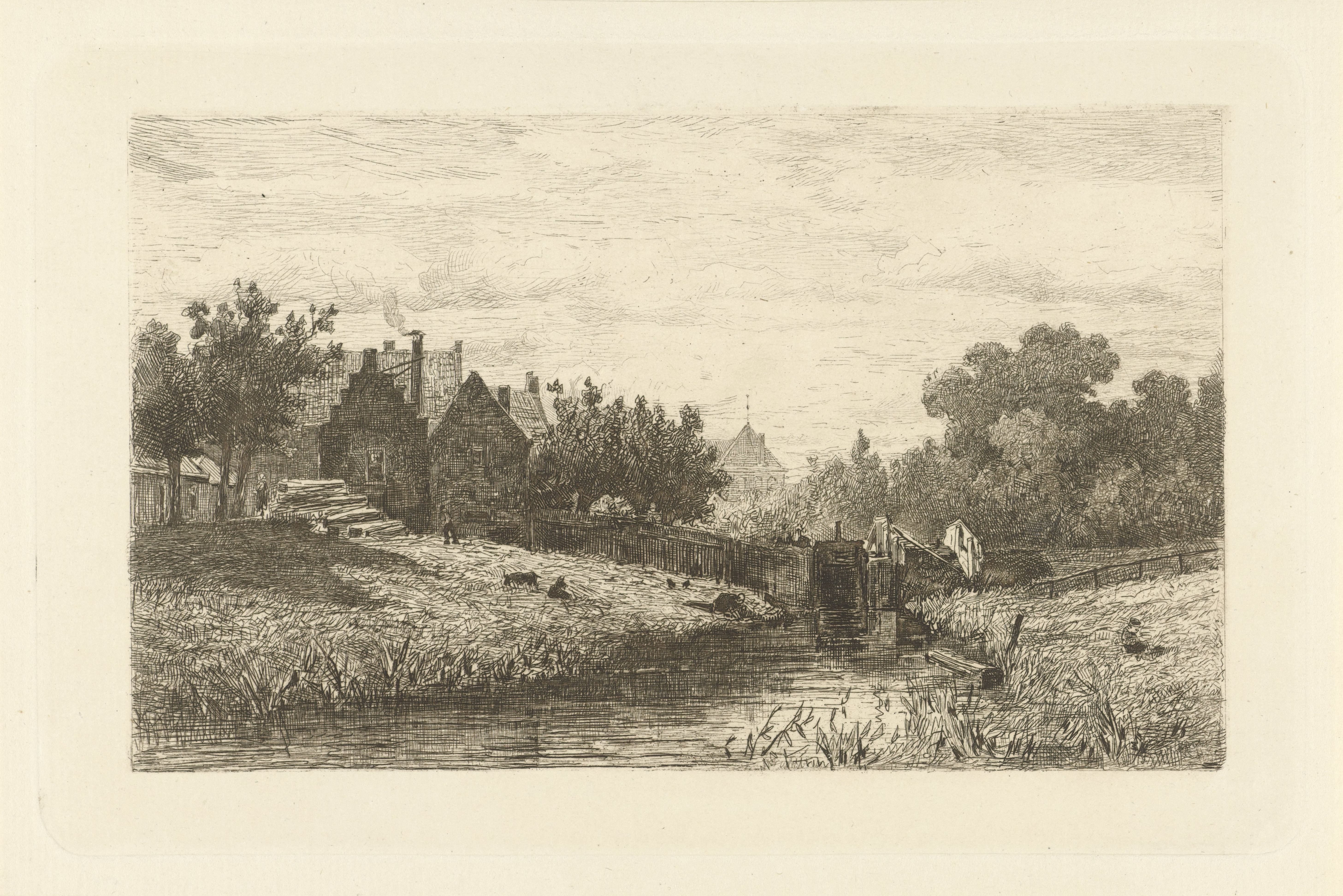 Gezicht op een sluis