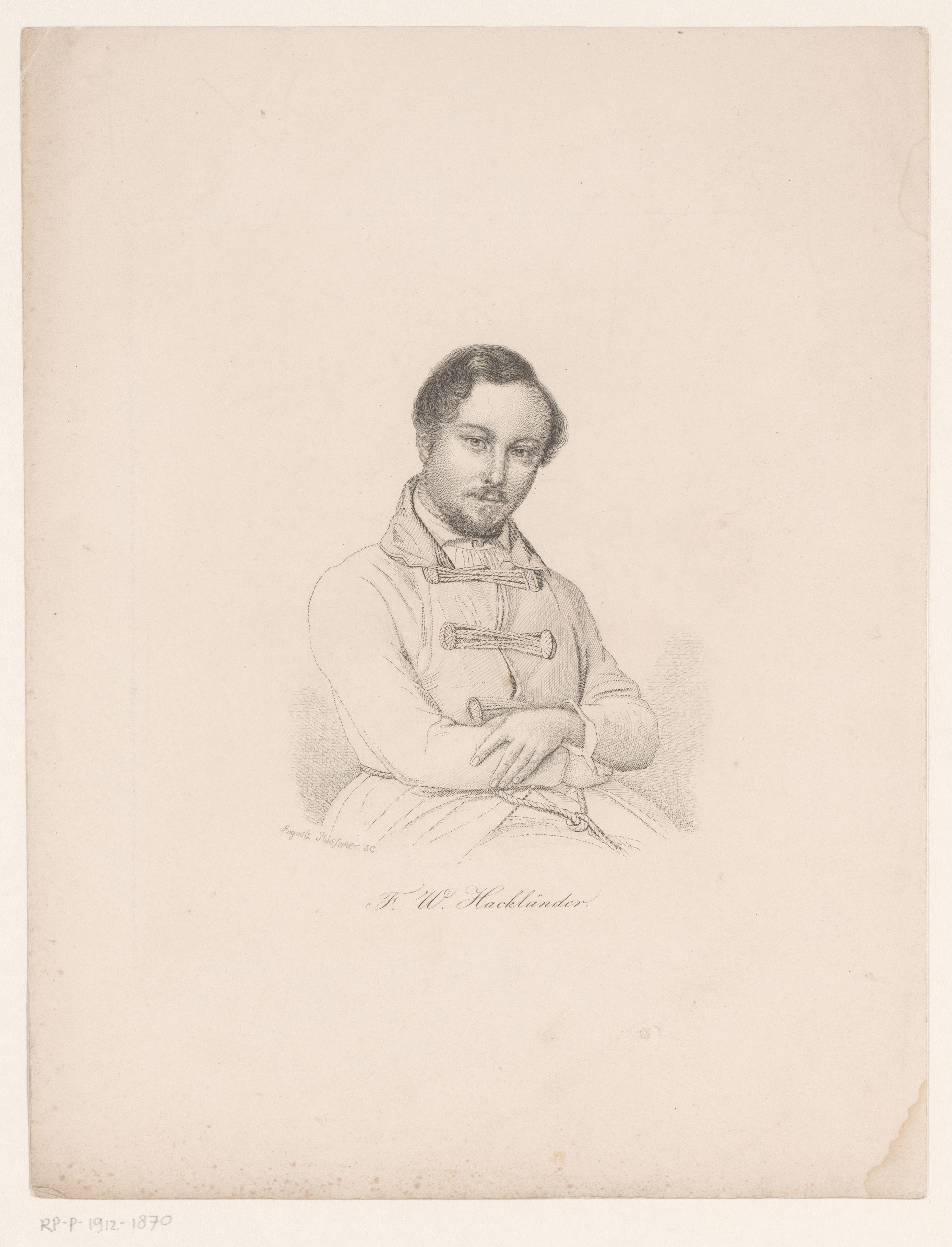 Portret van Friedrich Wilhelm Hackländer