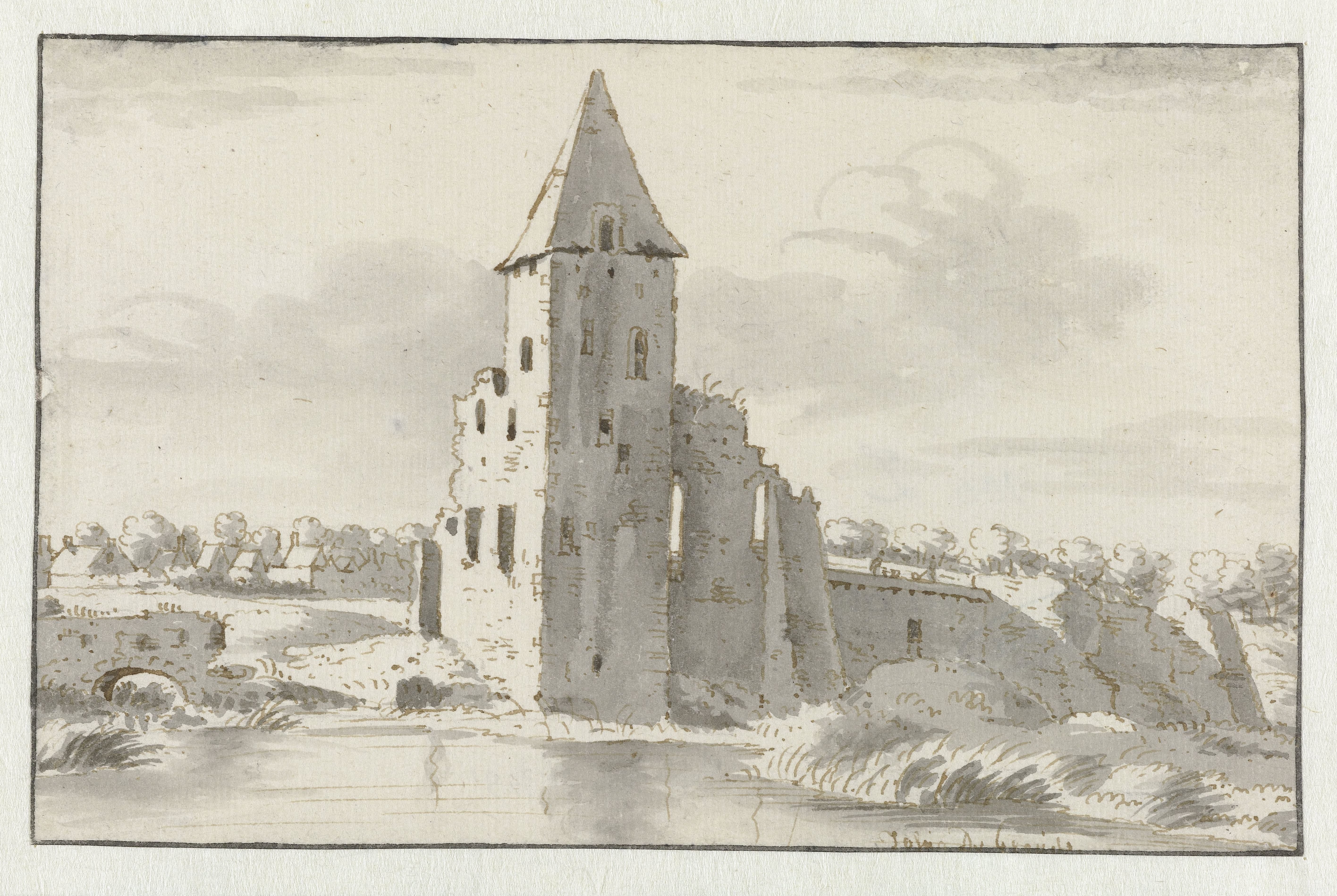 View of the Ruins of Kasteel Heusden, Noord-Brabant