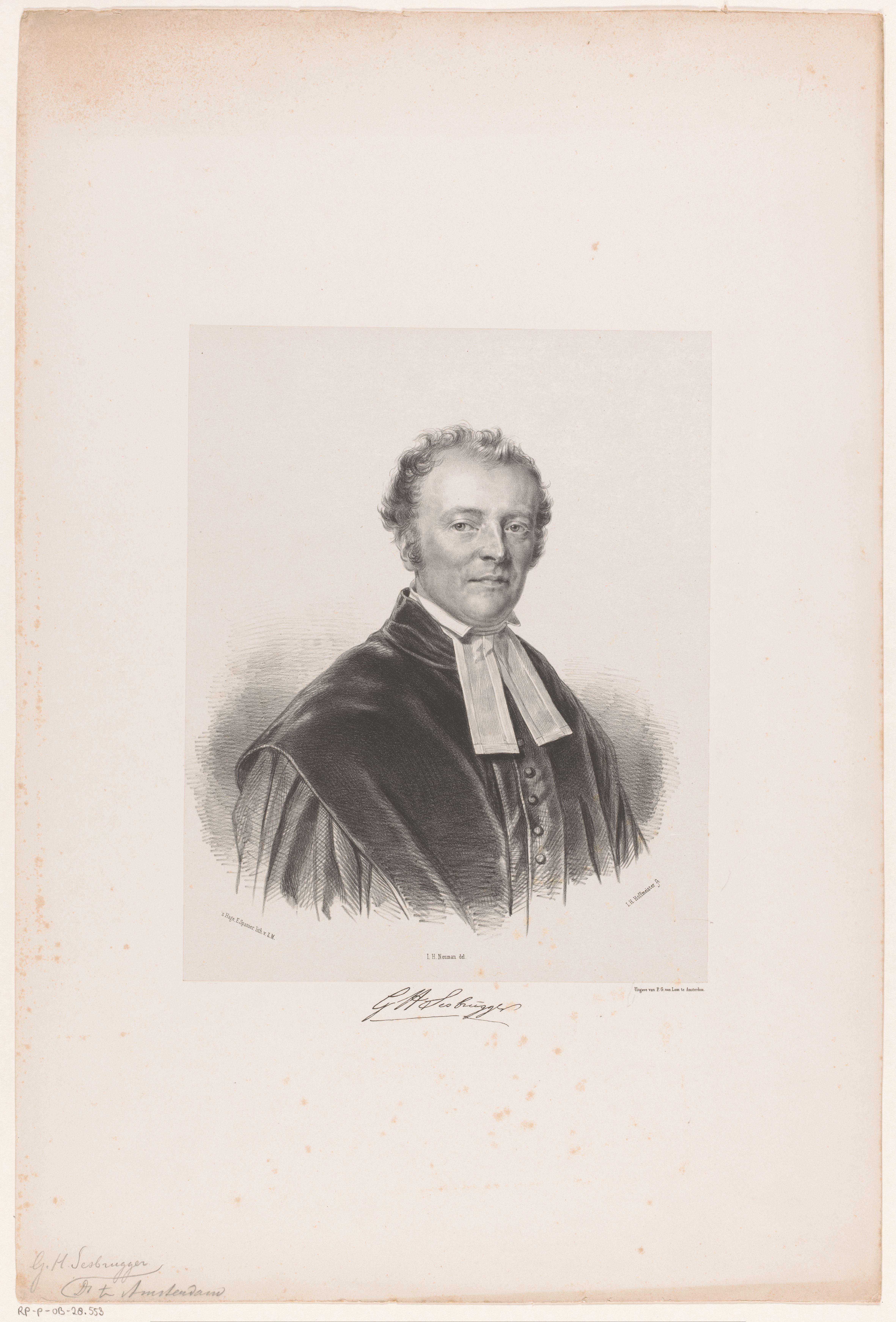Portret van Gerhard Hendrik Sesbrugger