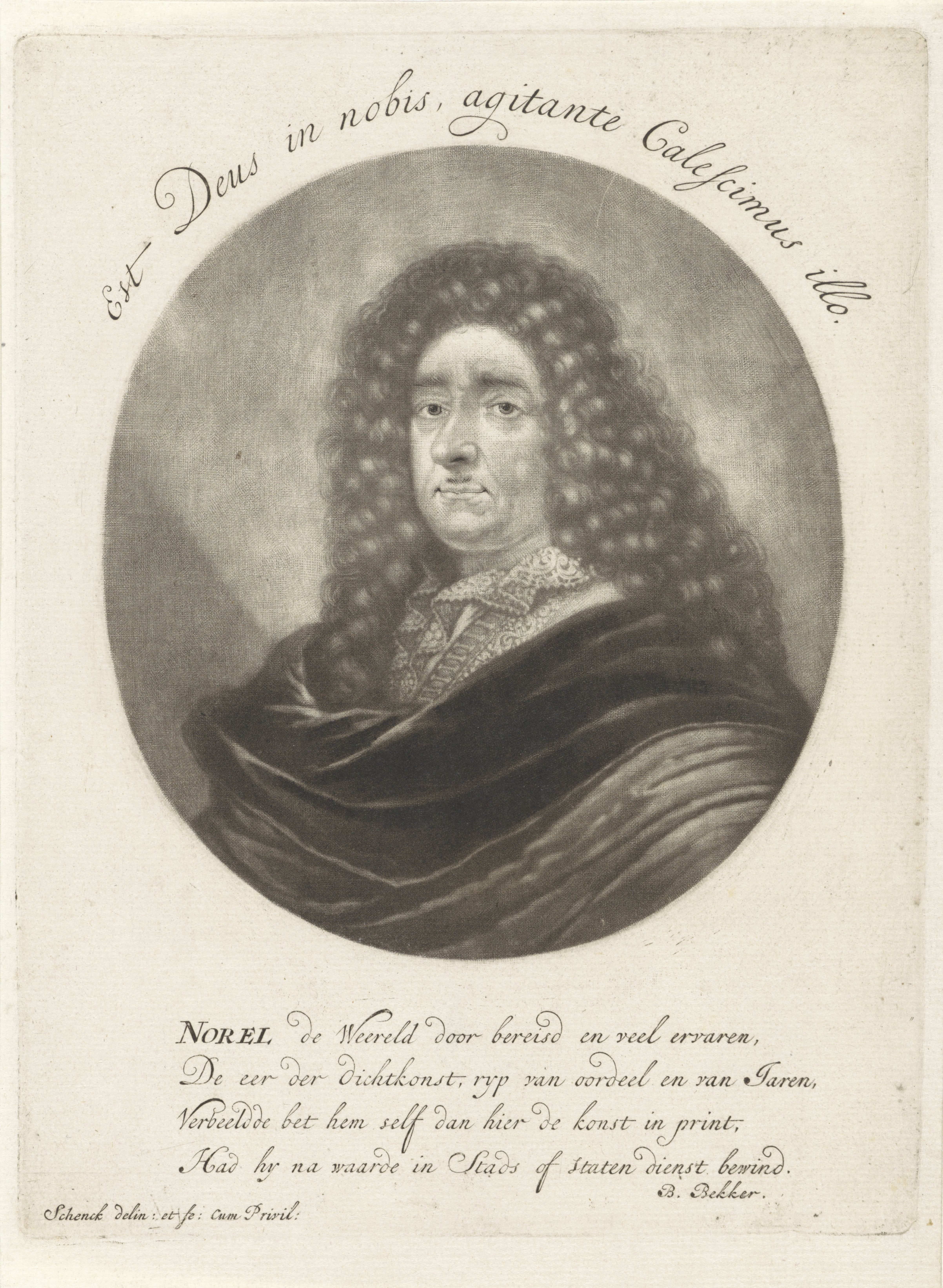 Portret van de dichter Jan Norel