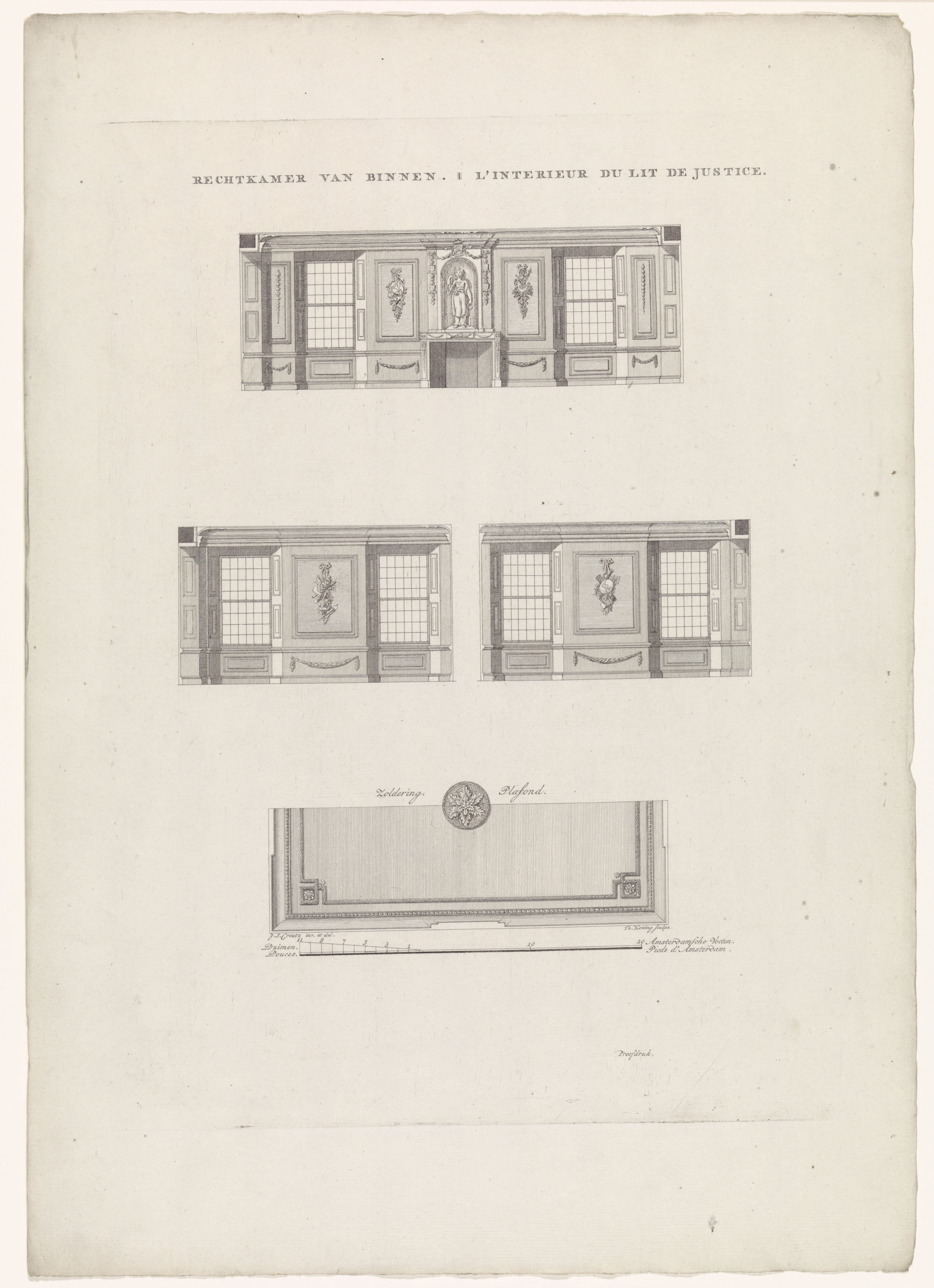 Interieur van de rechtkamer van de rechtbank te Westzaan