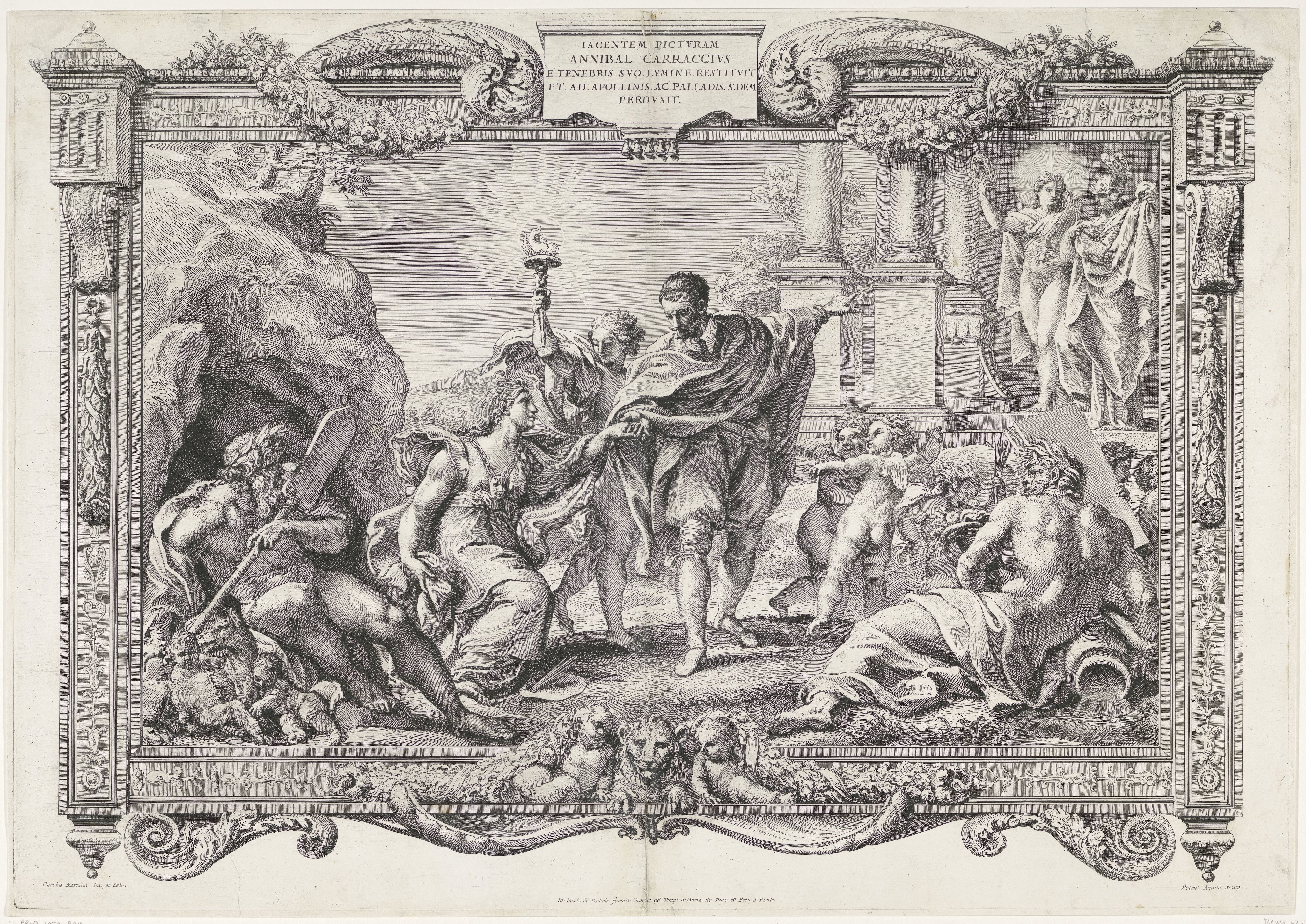 Annibale Carracci verlost de schilderkunst uit de duisternis