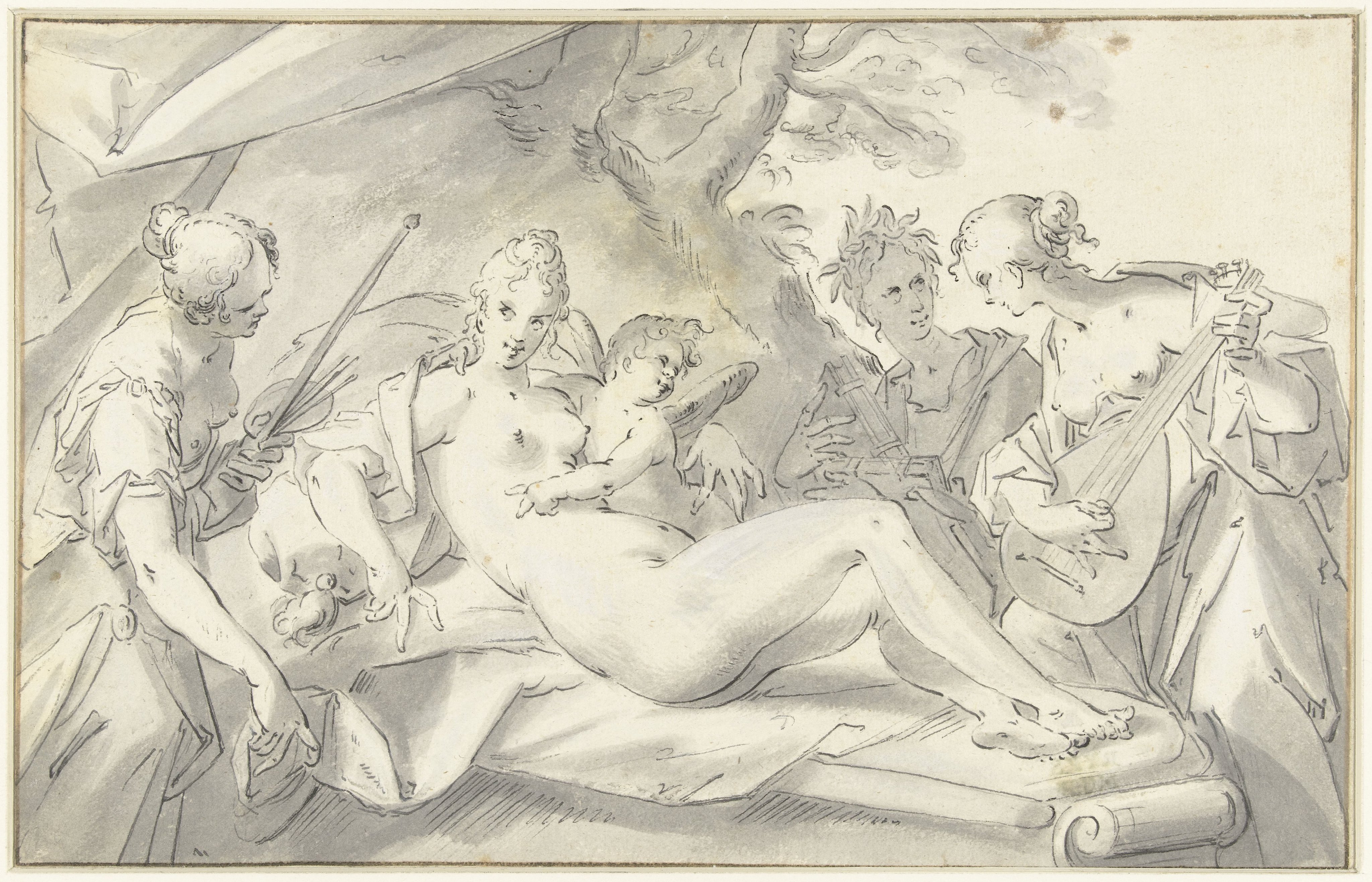 Venus te midden van kunsten en wetenschap