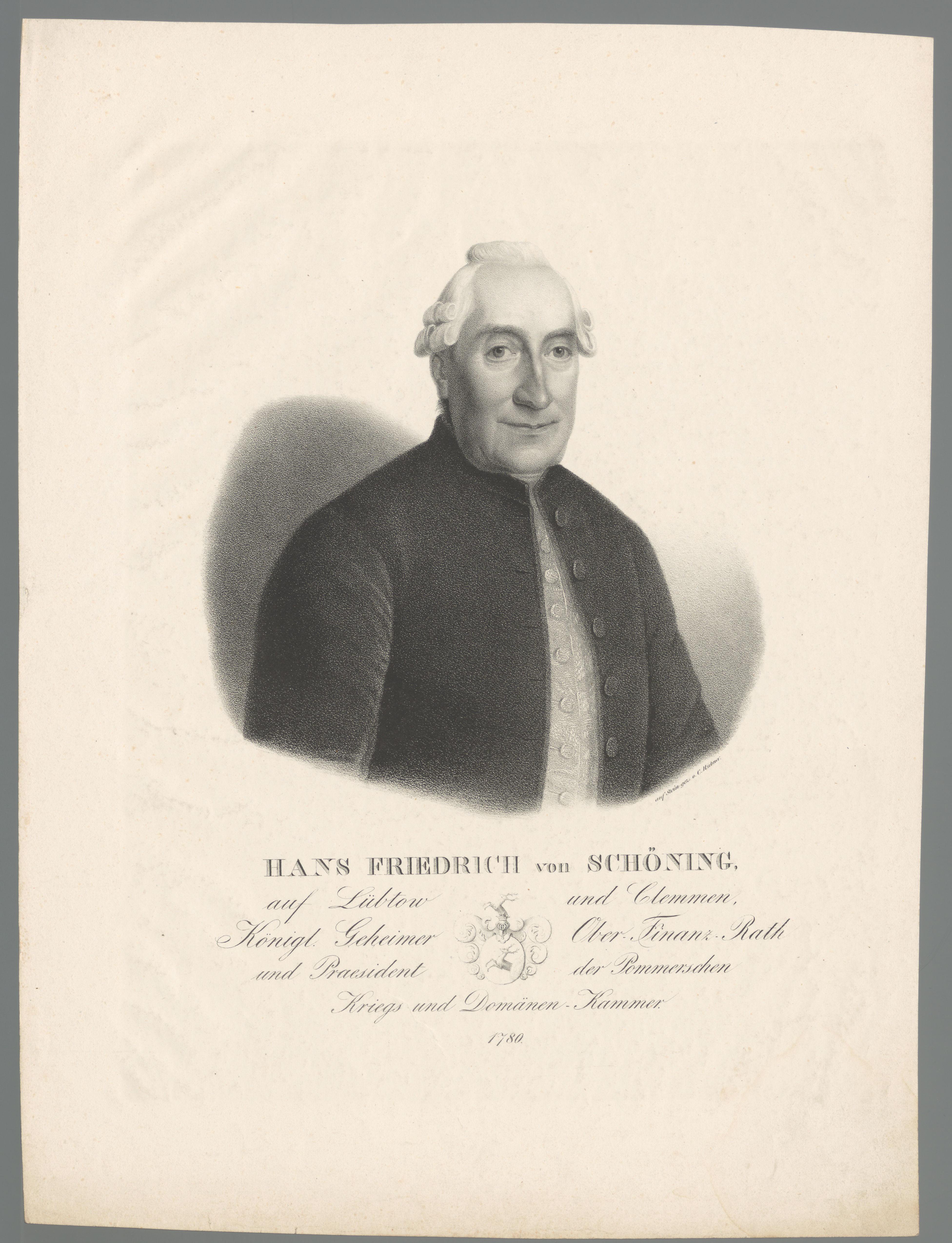 Portret van Hans Friedrich von Schöning