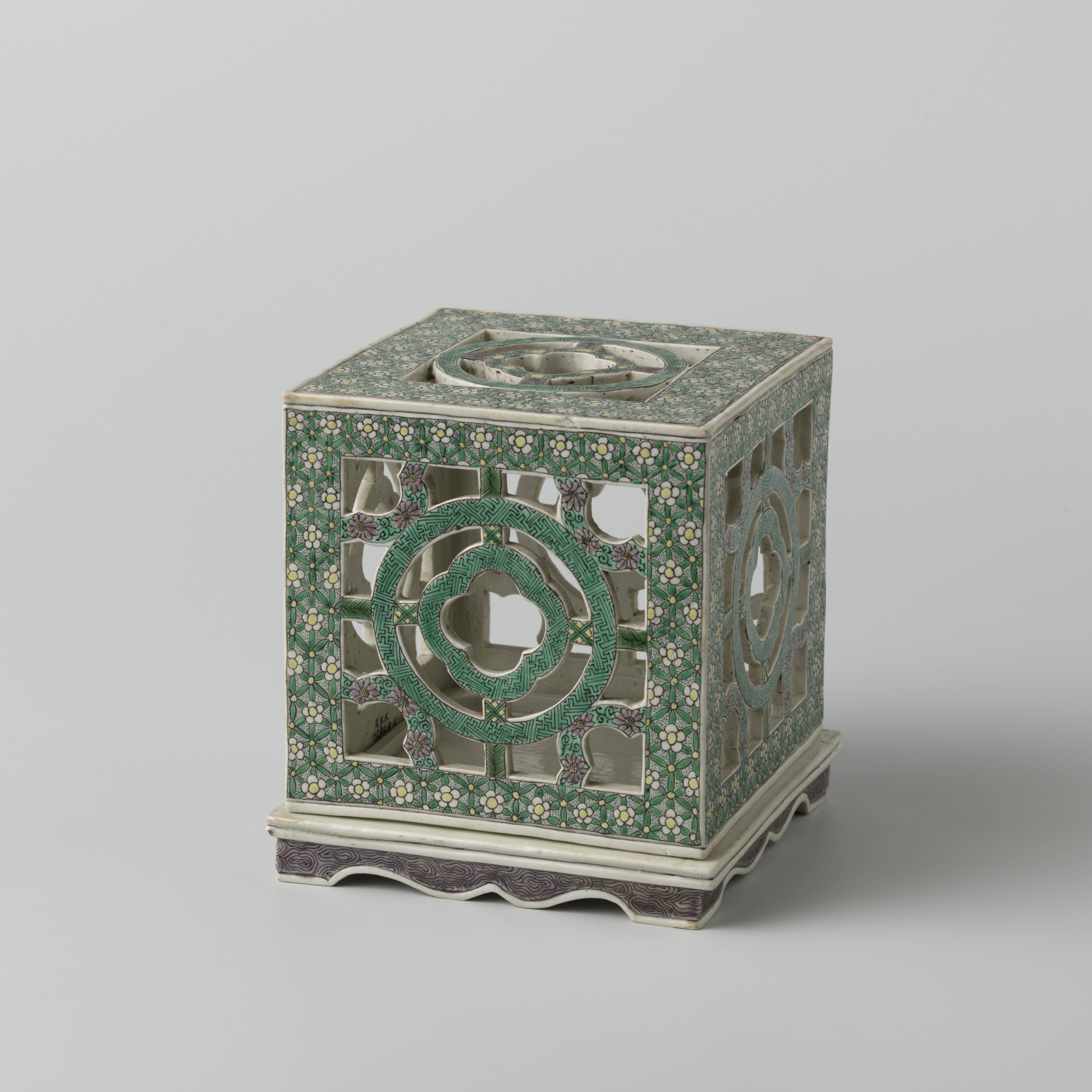 Square lantern with pierced sides