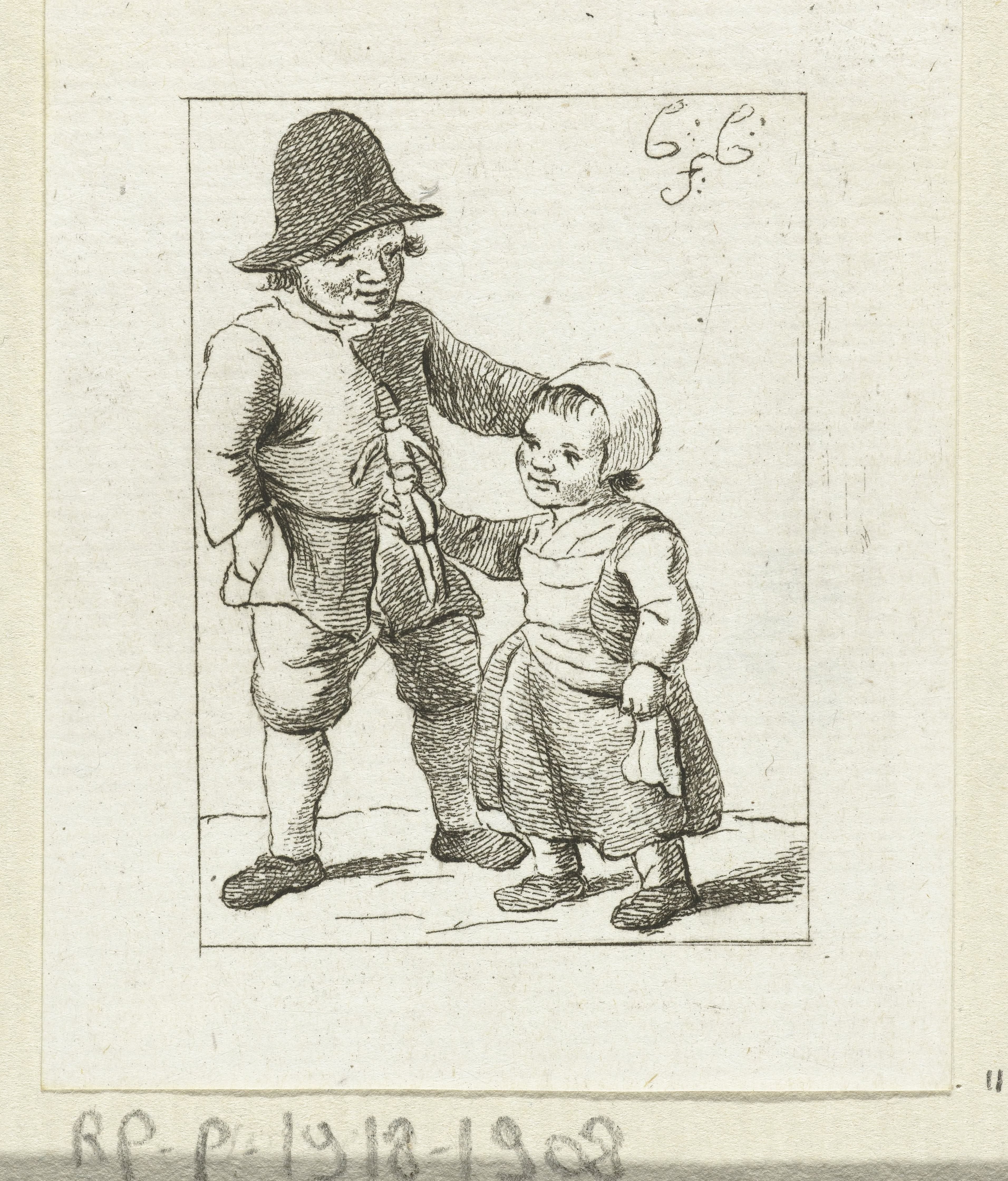 Jongen en meisje met pop