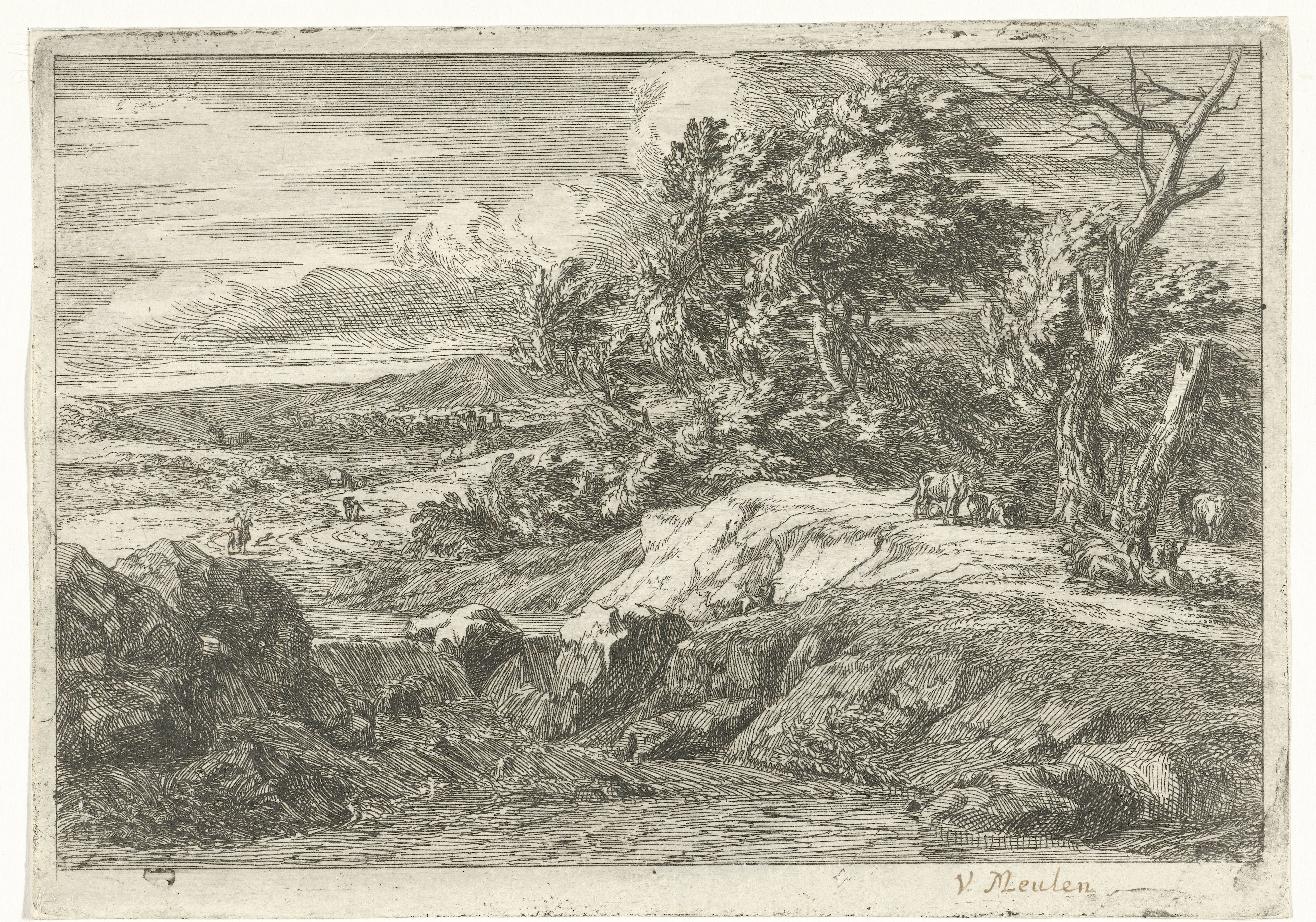 Landschap met figuren