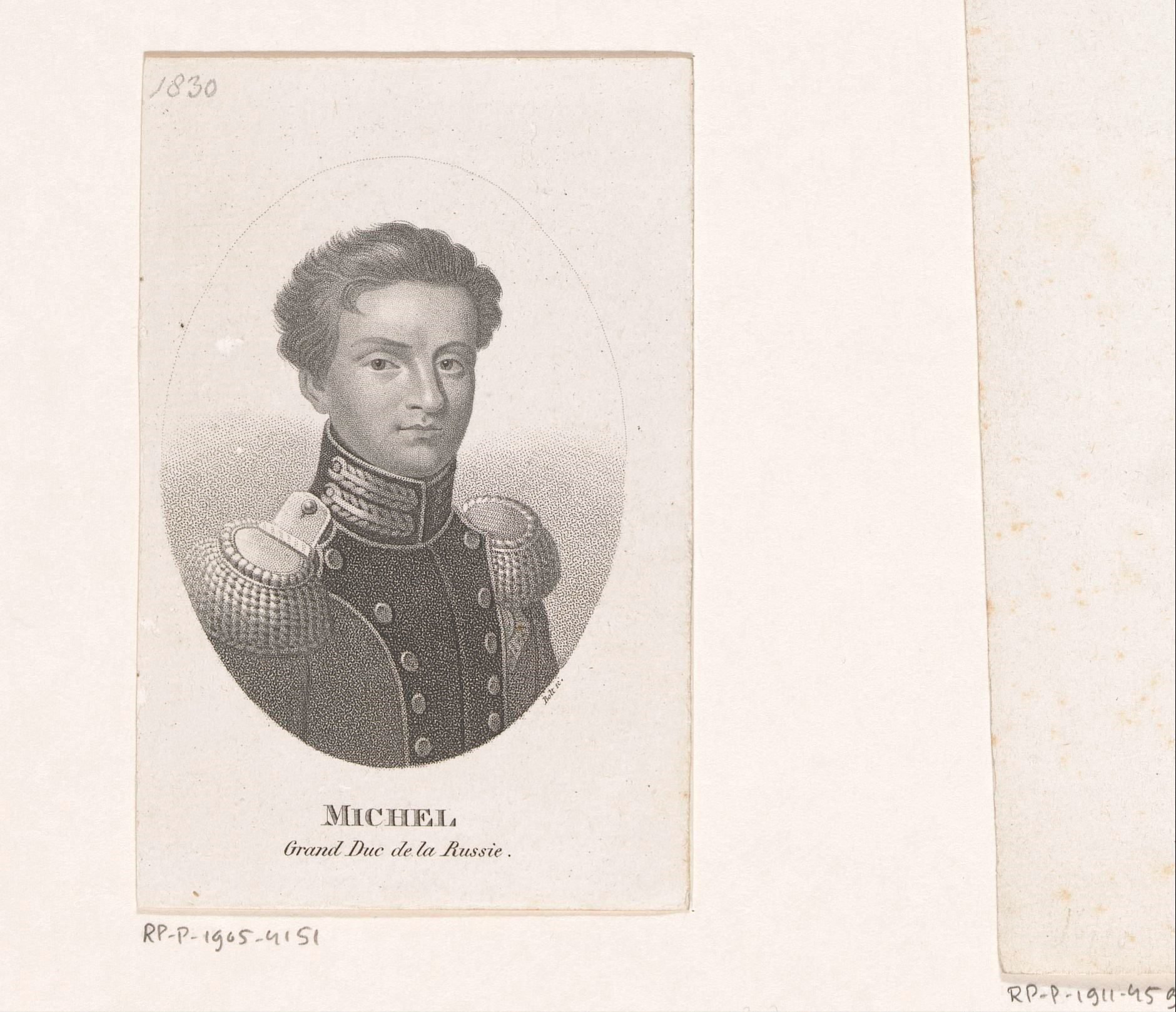 Portret van Michaël Pavlovitsj, grootvorst van Rusland