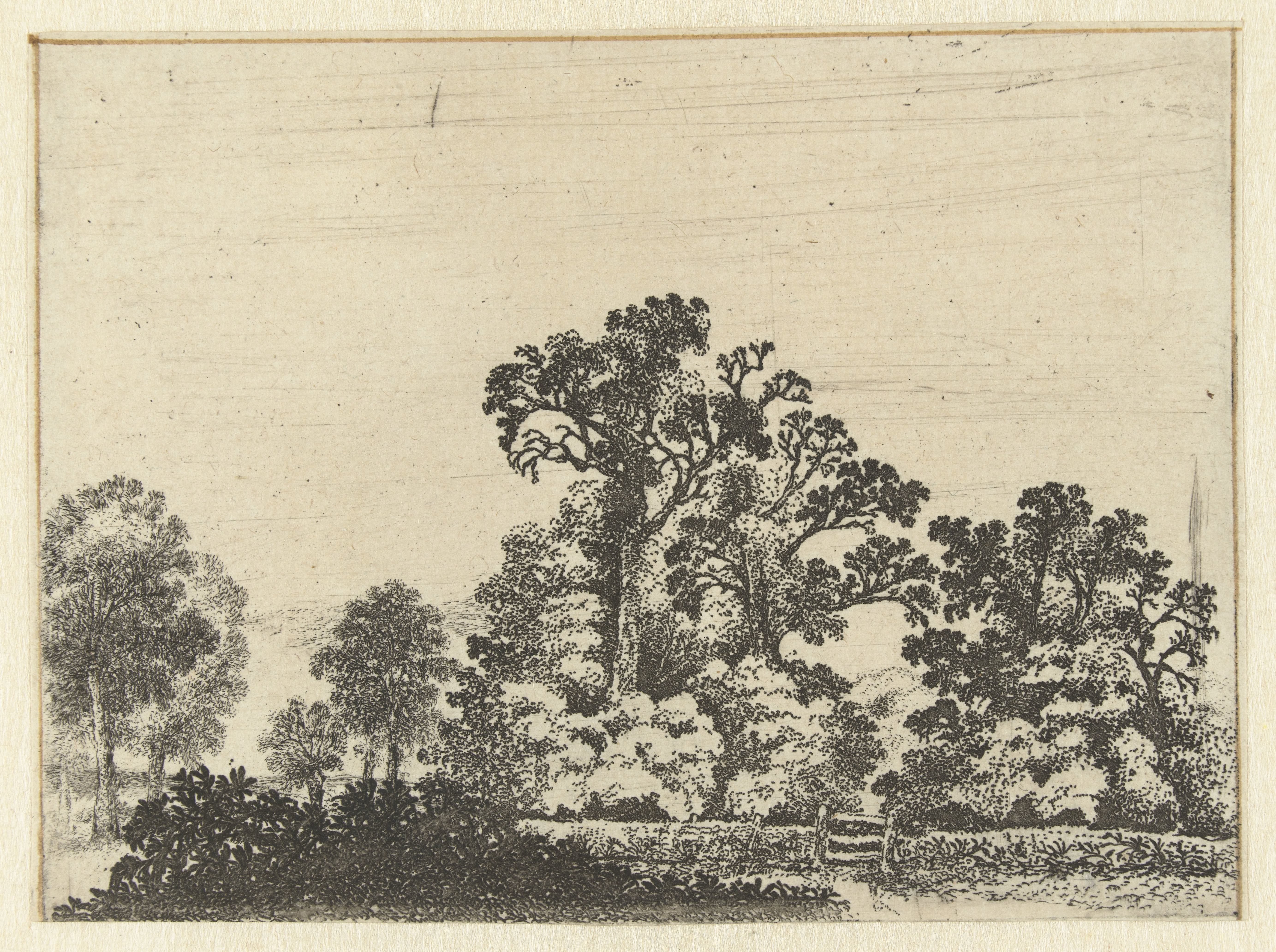 Landschap met gesloten hekje
