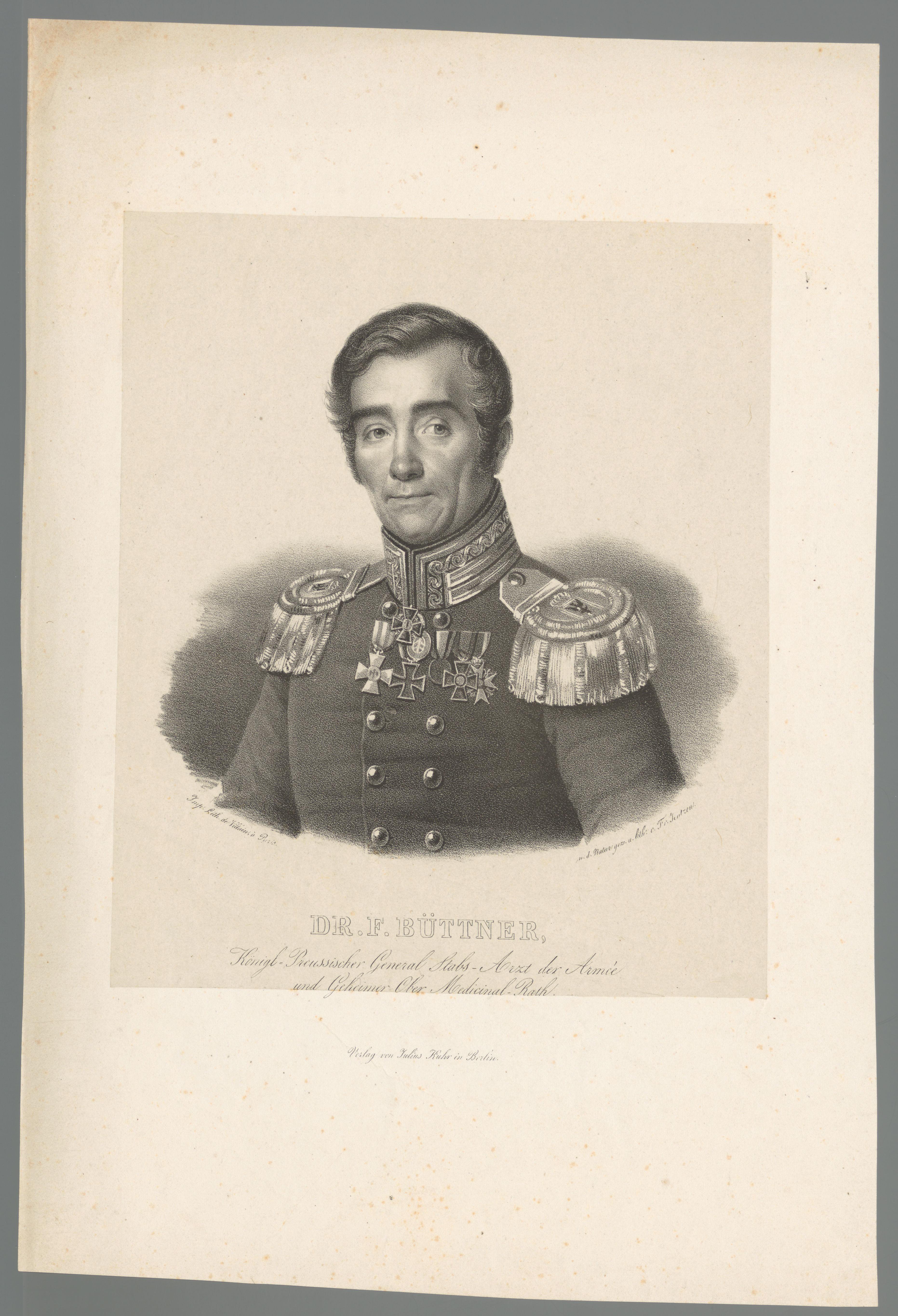 Portret van Johann Arnold Joseph Büttner