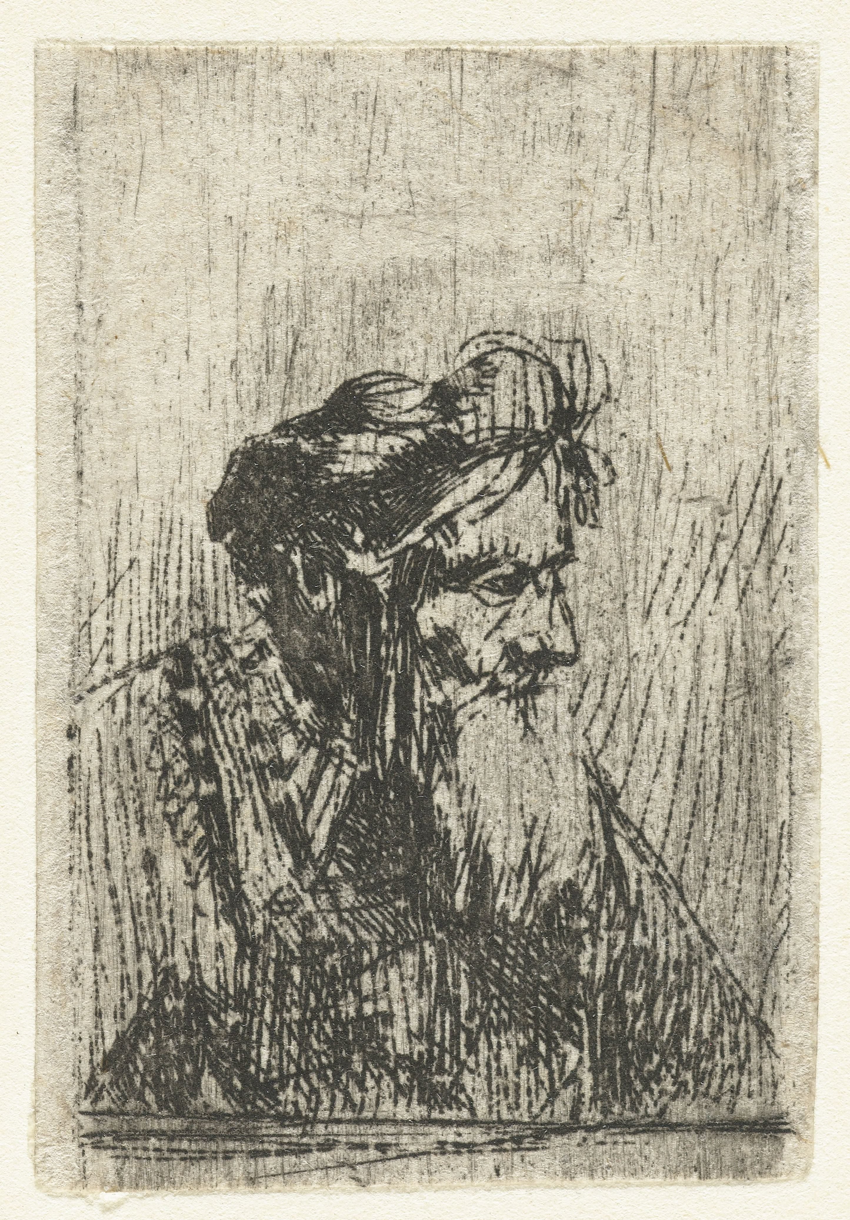 Oude man met baard en tulband