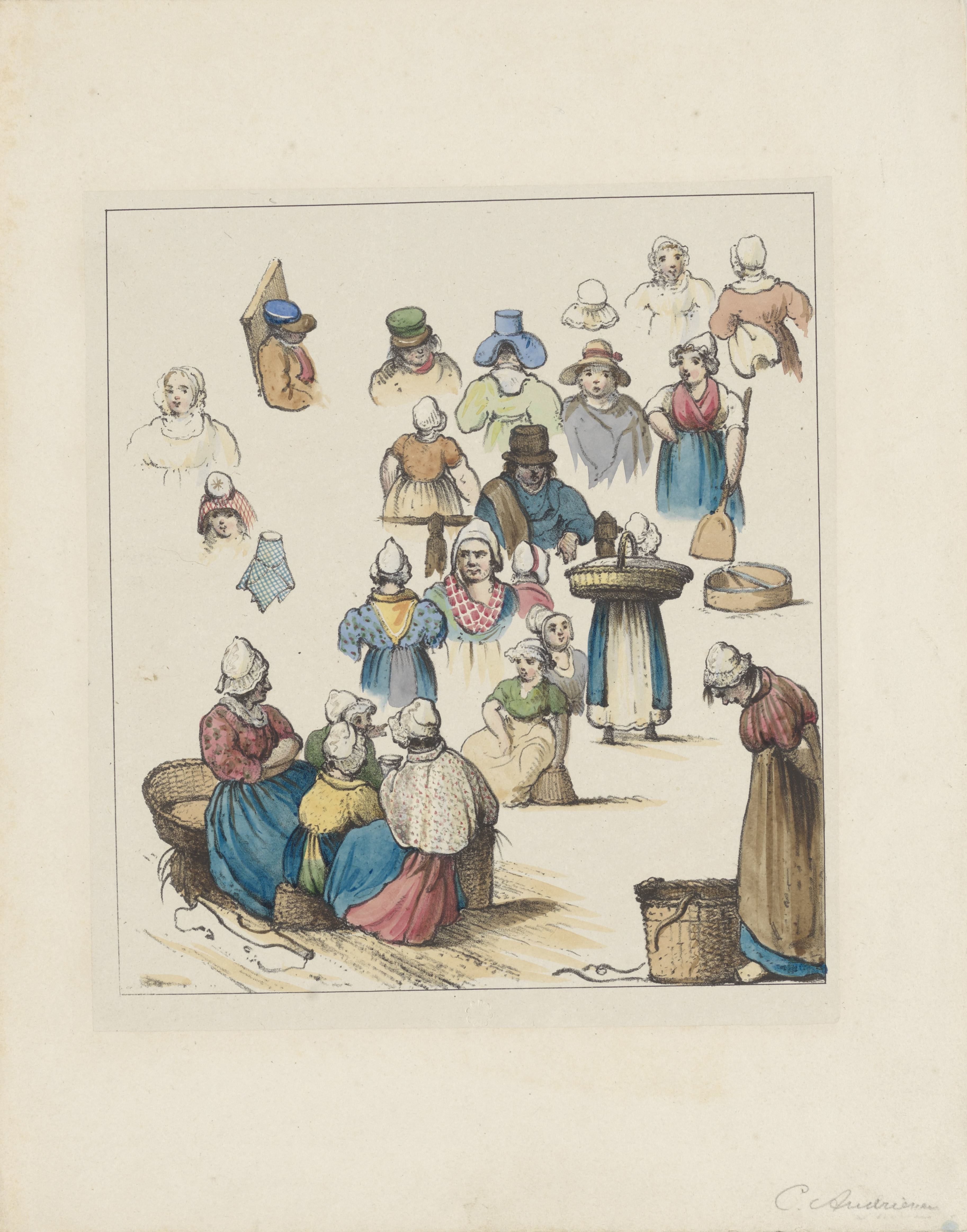 Figuurstudies (derde blad), 1833