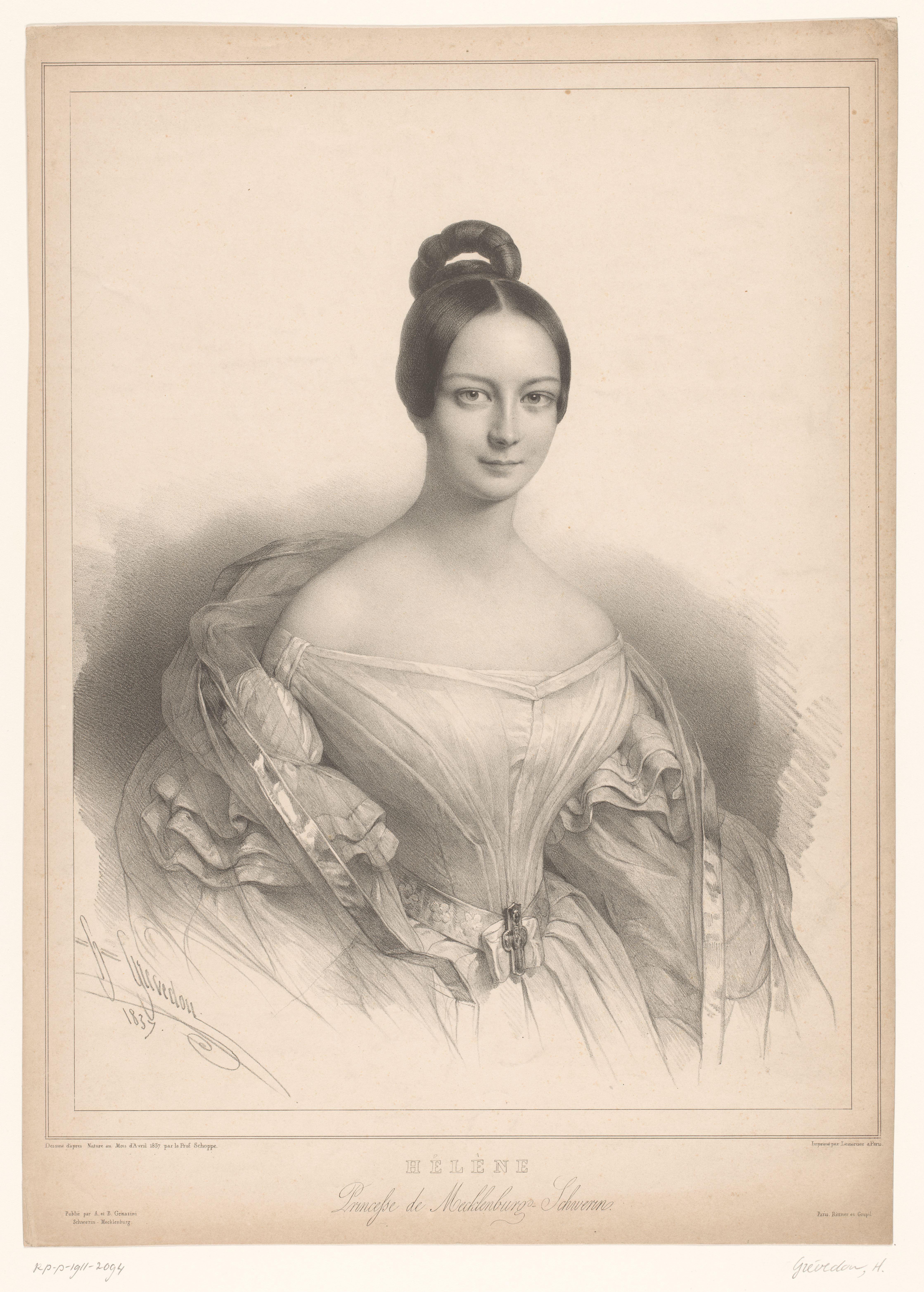 Portret van Helena van Mecklenburg-Schwerin