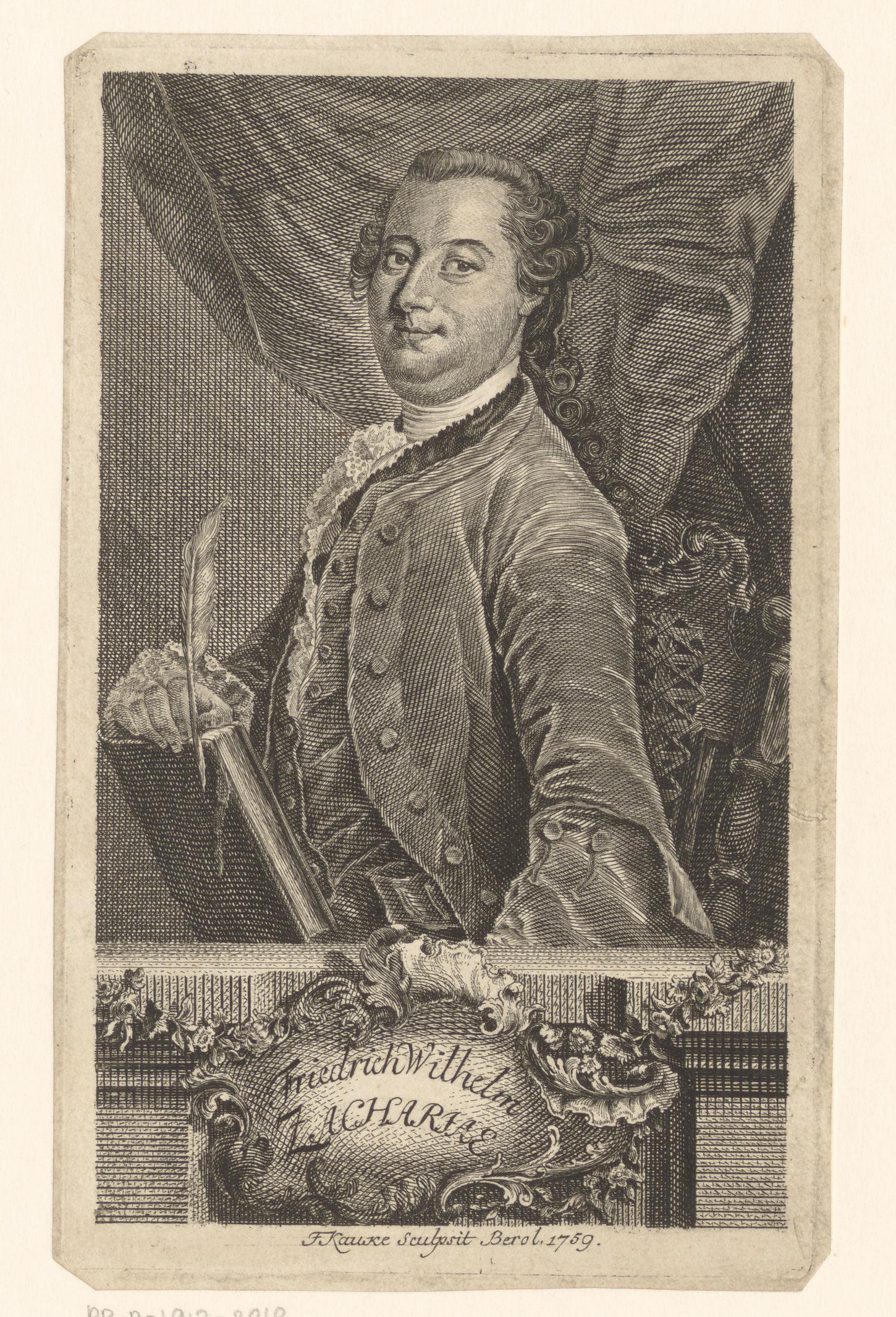 Portret van Justus Friedrich Wilhelm Zachariae