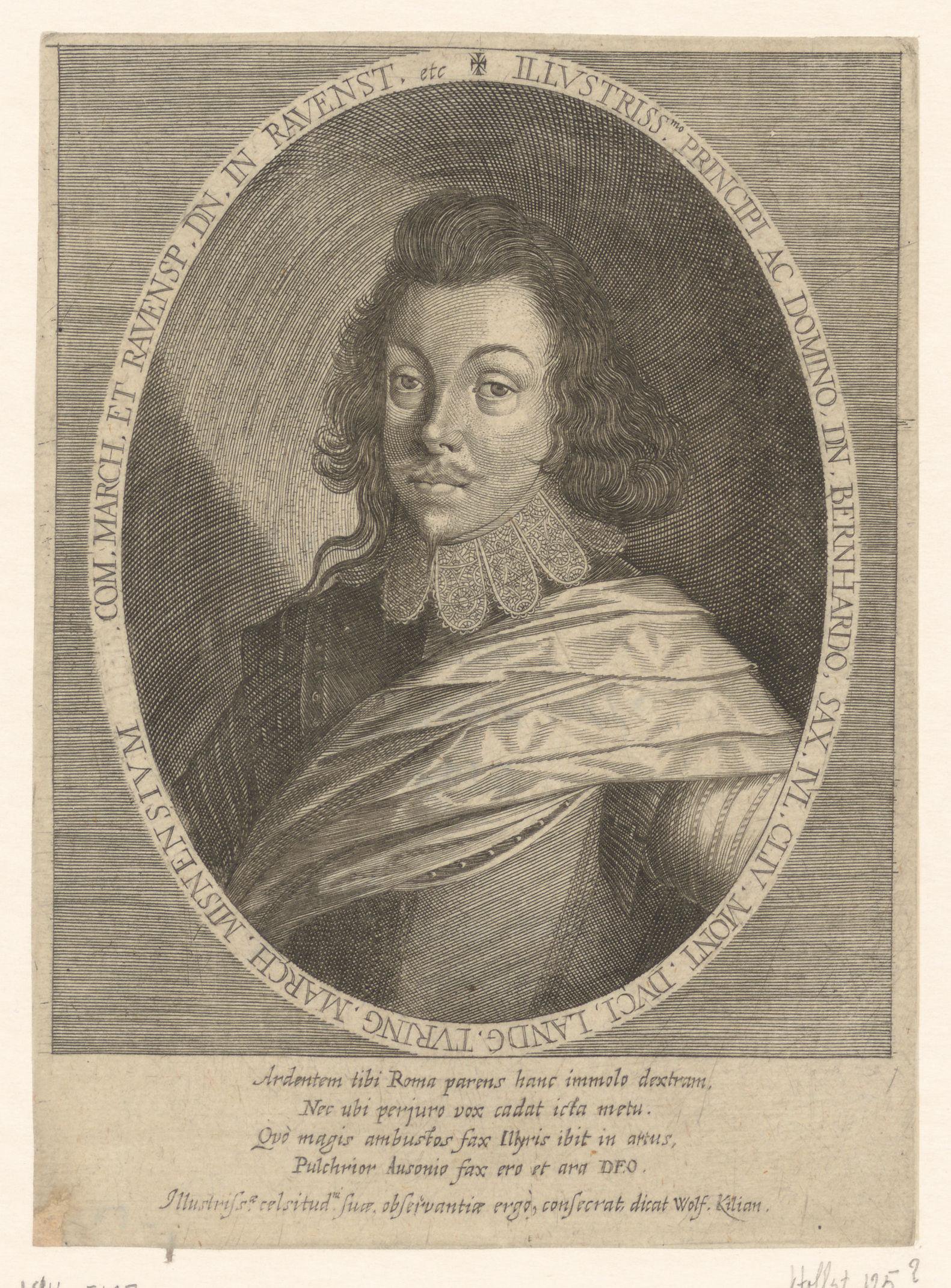 Portret van Bernhard von Sachsen-Weimar