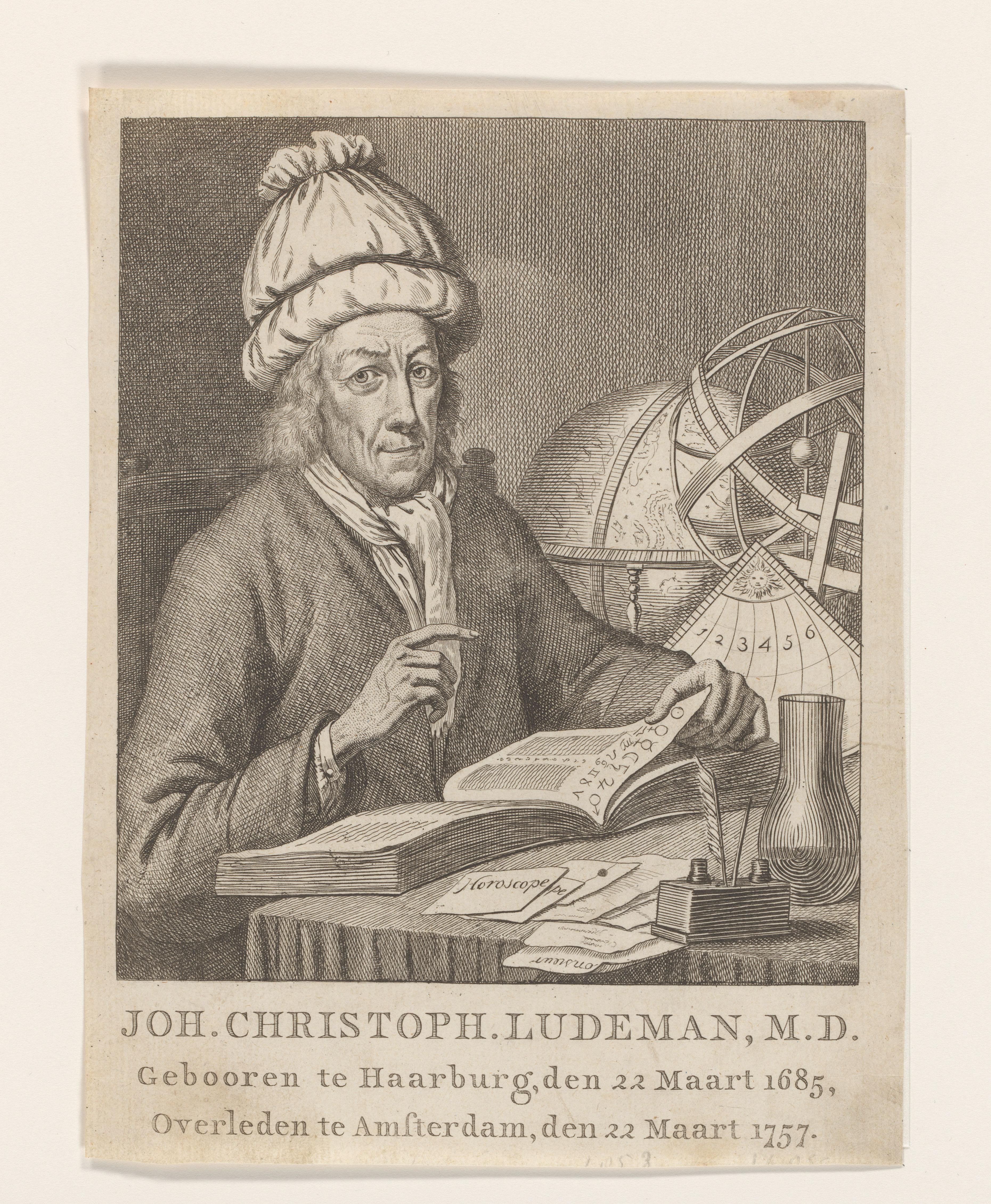 Portret van Johan Christophorus Ludeman