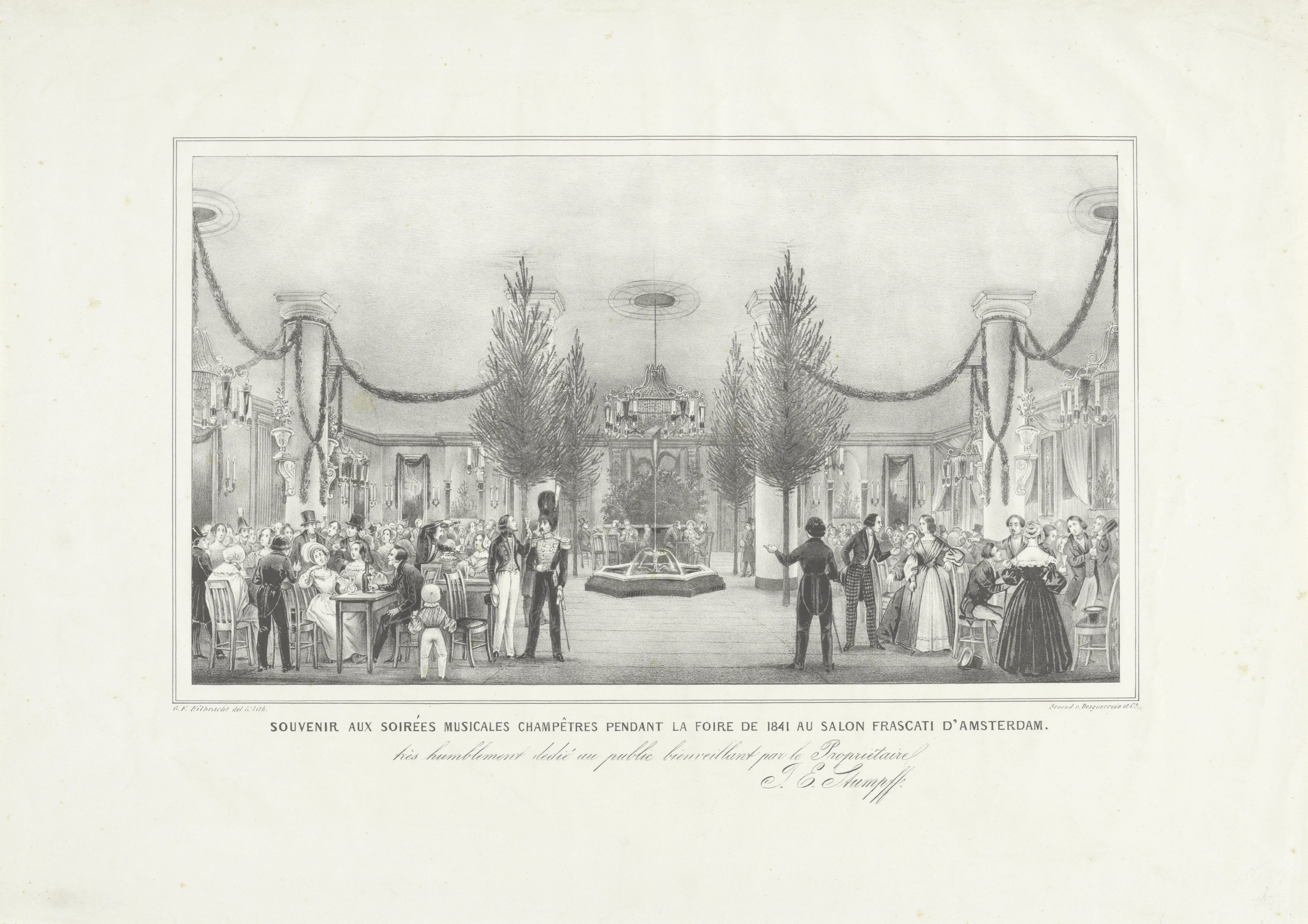 Soiree in Frascati te Amsterdam gedurende de kermis van 1841