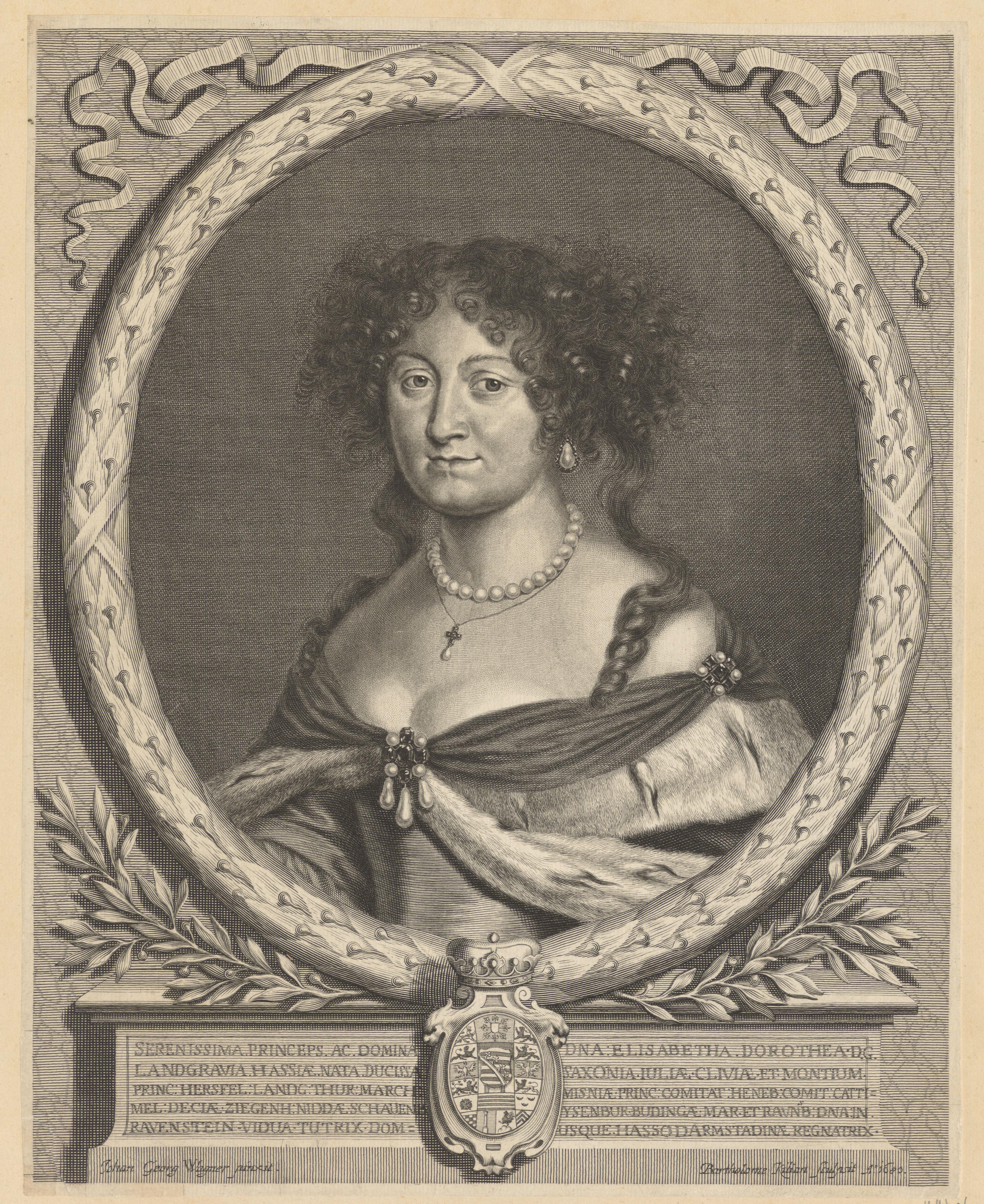 Portret van Elisabeth Dorothea Hessen-Darmstadt